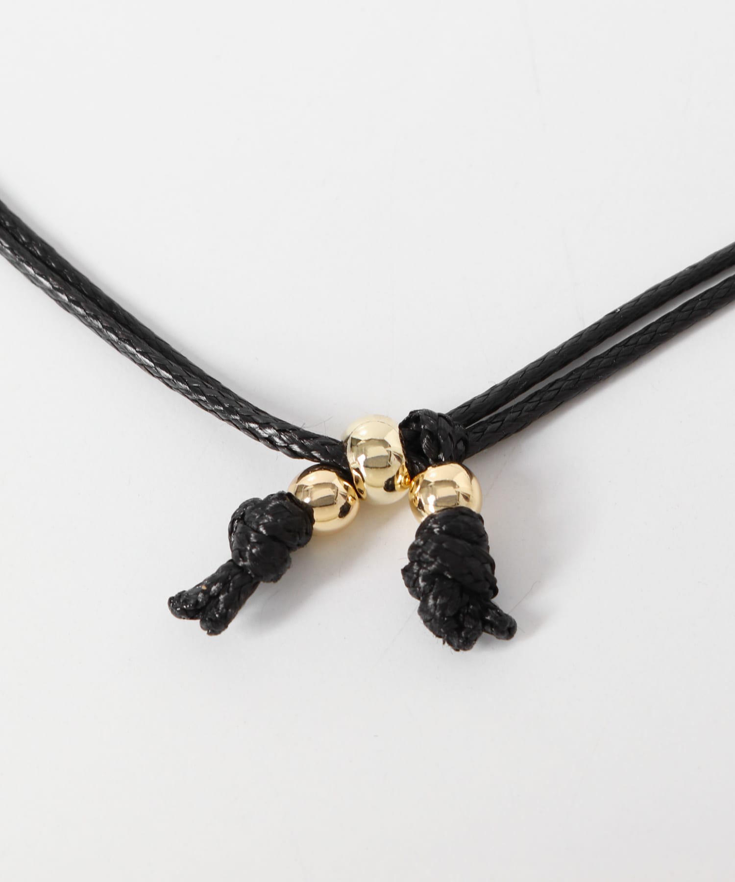 メタルトップダブルコードチョーカー BLK/GLD -
