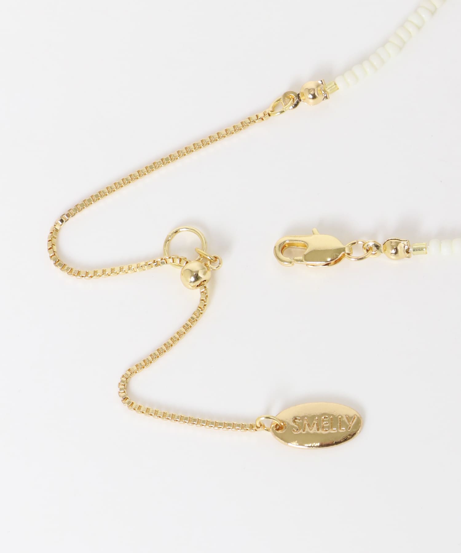ビーズアンカーチェーン2セットネックレス WHT/GLD -