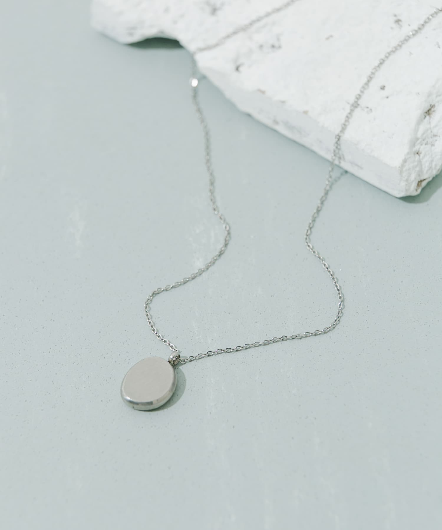 ステンレスオーバルトップネックレス SLV -