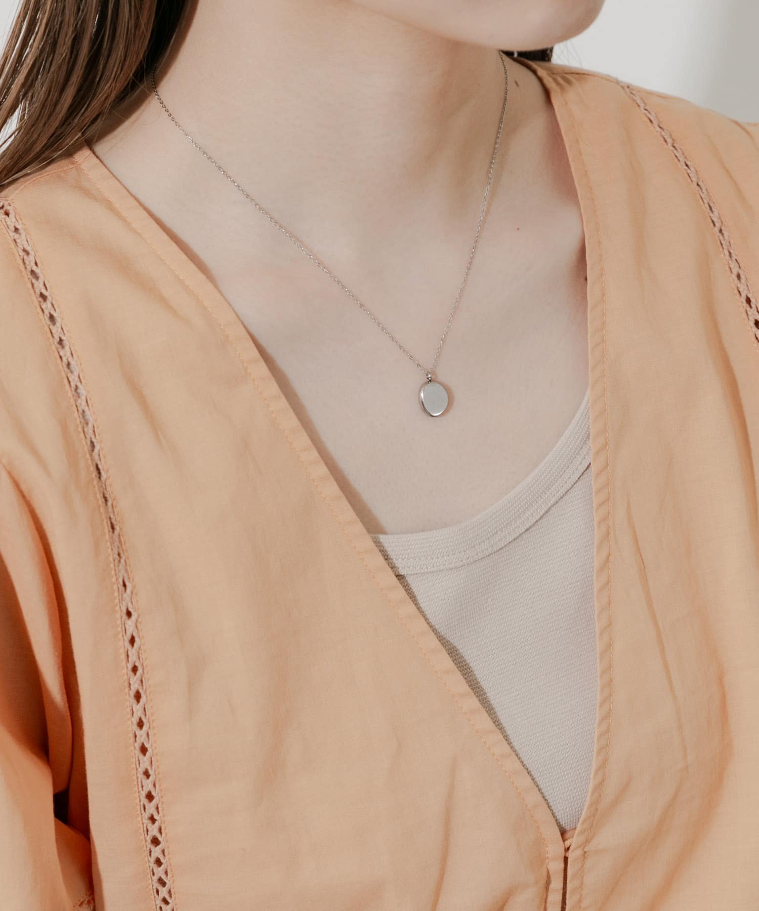 ステンレスオーバルトップネックレス SLV -