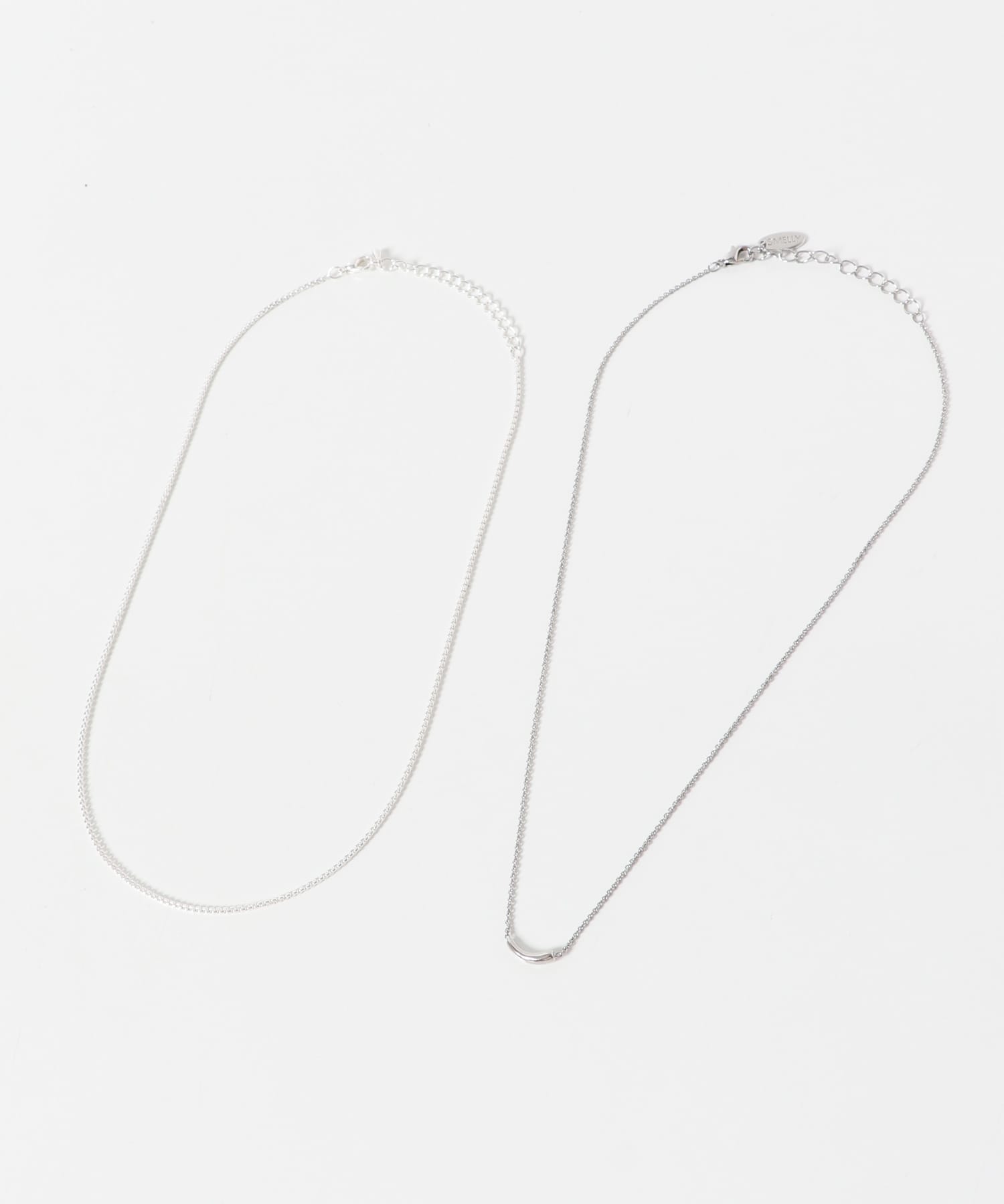 シンプルトップ2セットネックレス SLV -