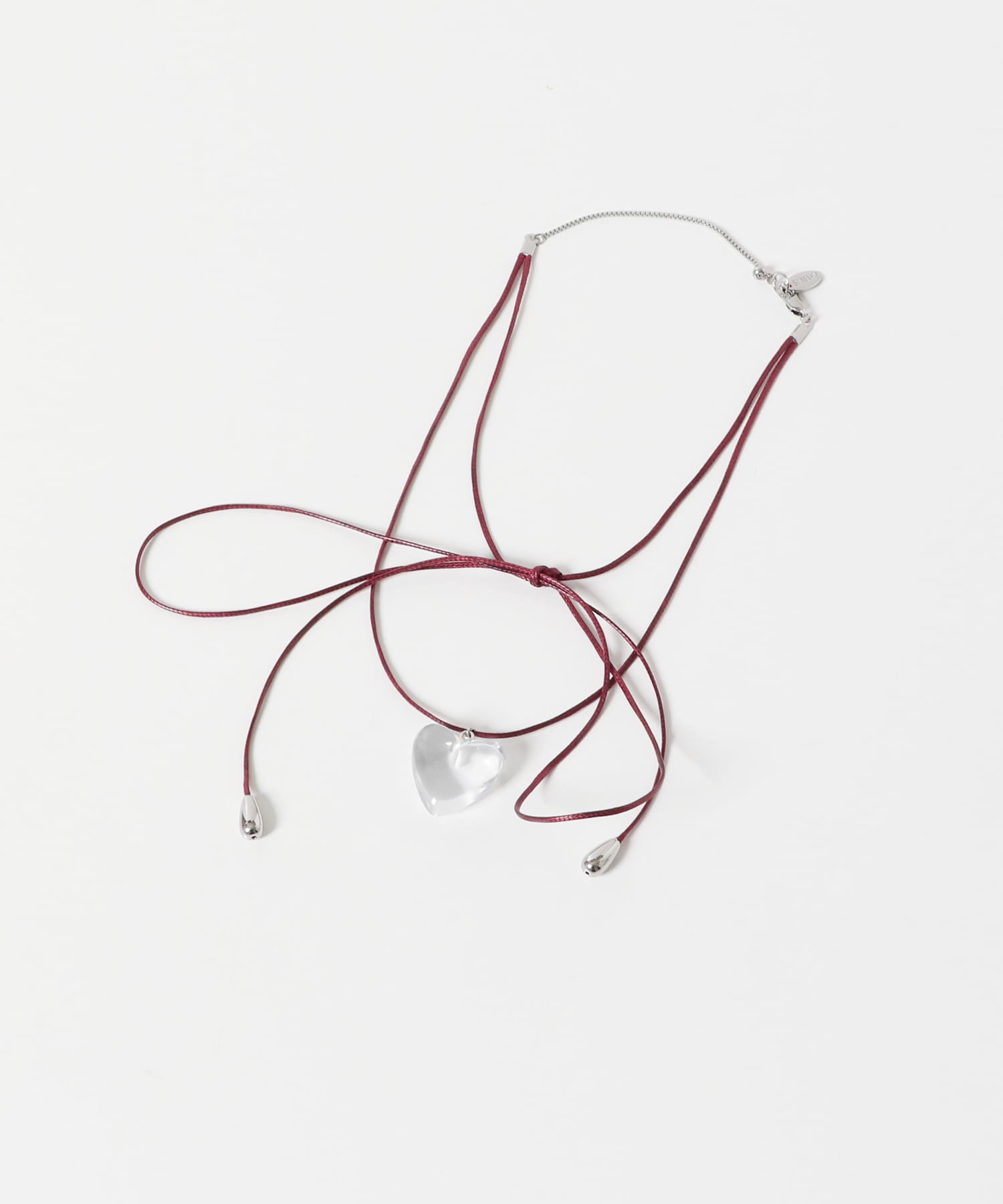トップハートカラーコードネックレス RED/CLR -