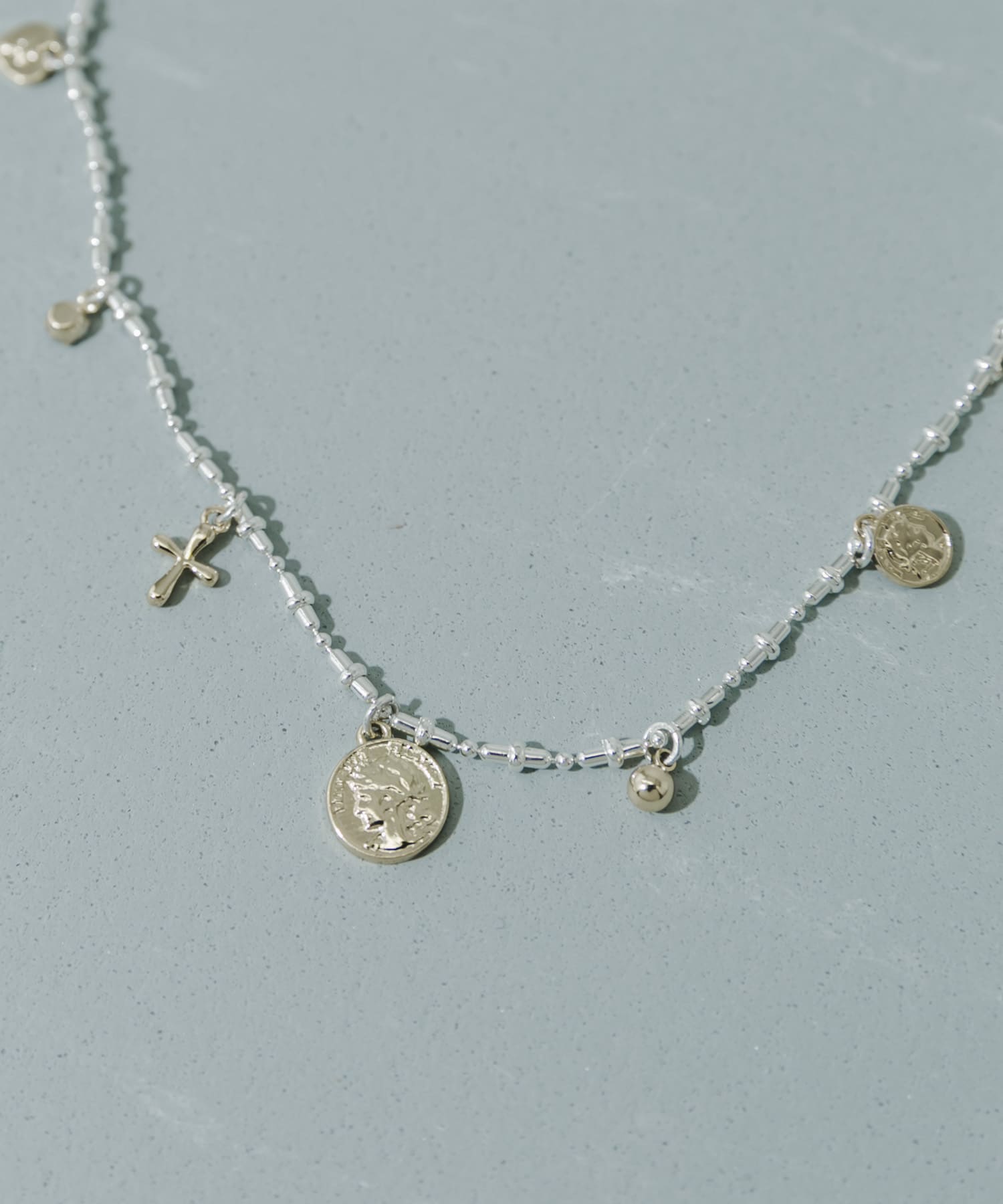 メタルモチーフネックレス SLV -