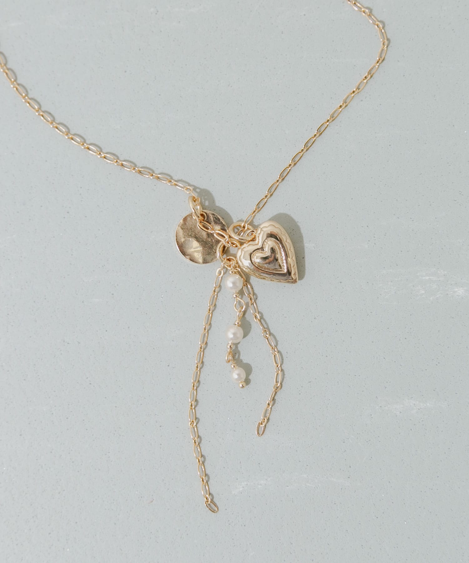 パールモチーフマルチWAYスライドネックレス GLD -