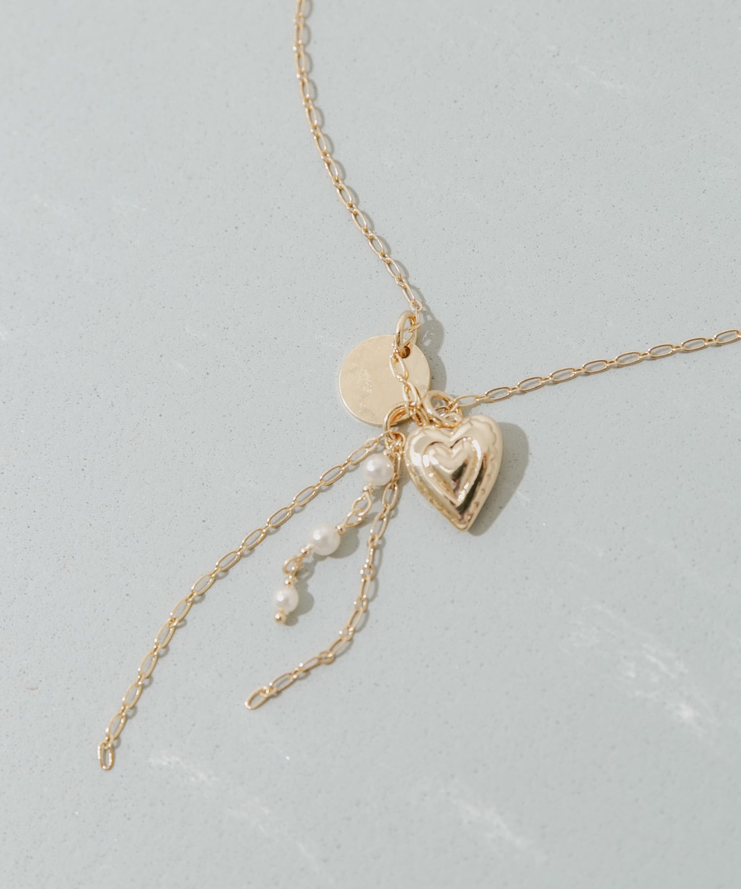 パールモチーフマルチWAYスライドネックレス GLD -