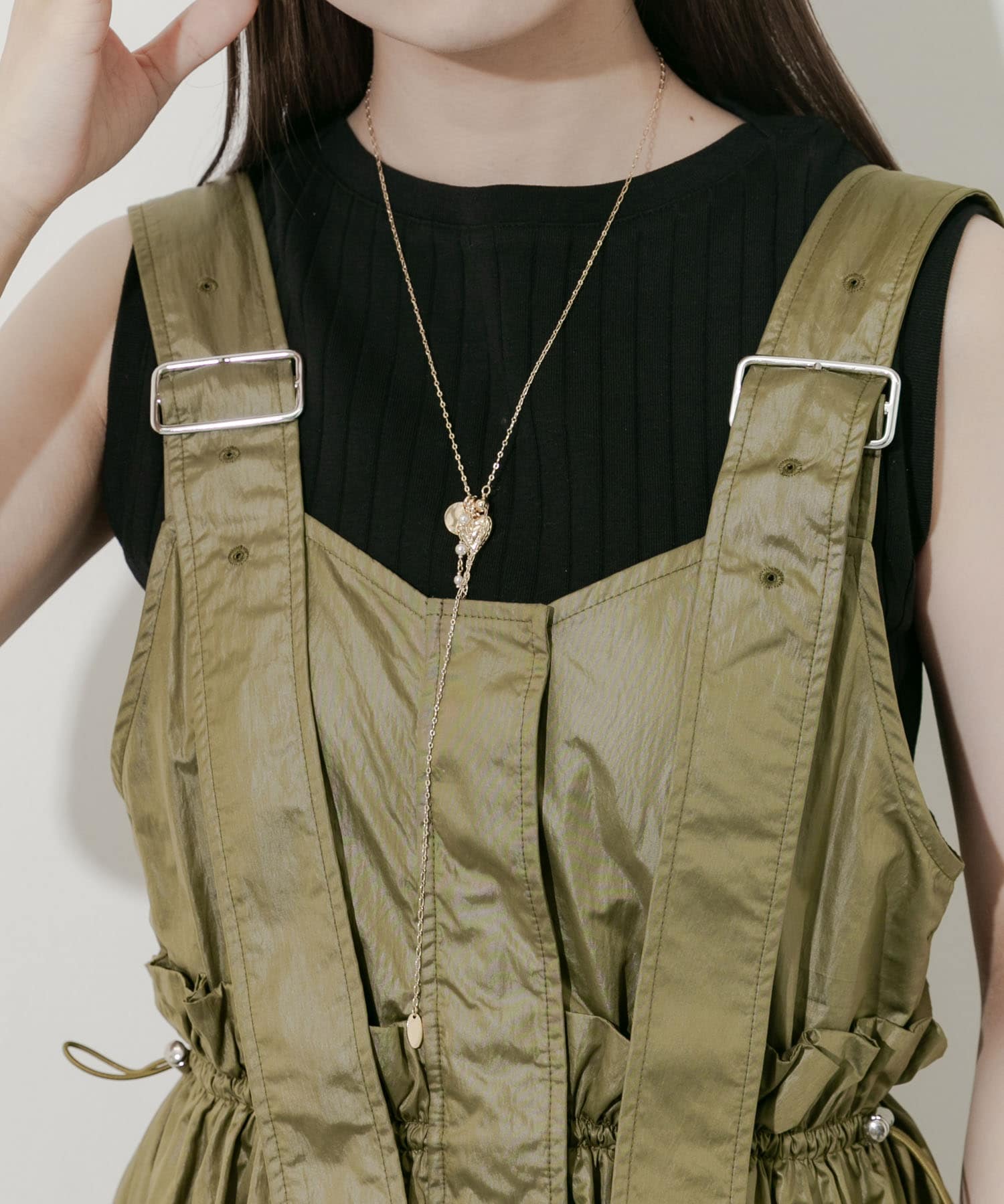 パールモチーフマルチWAYスライドネックレス GLD -