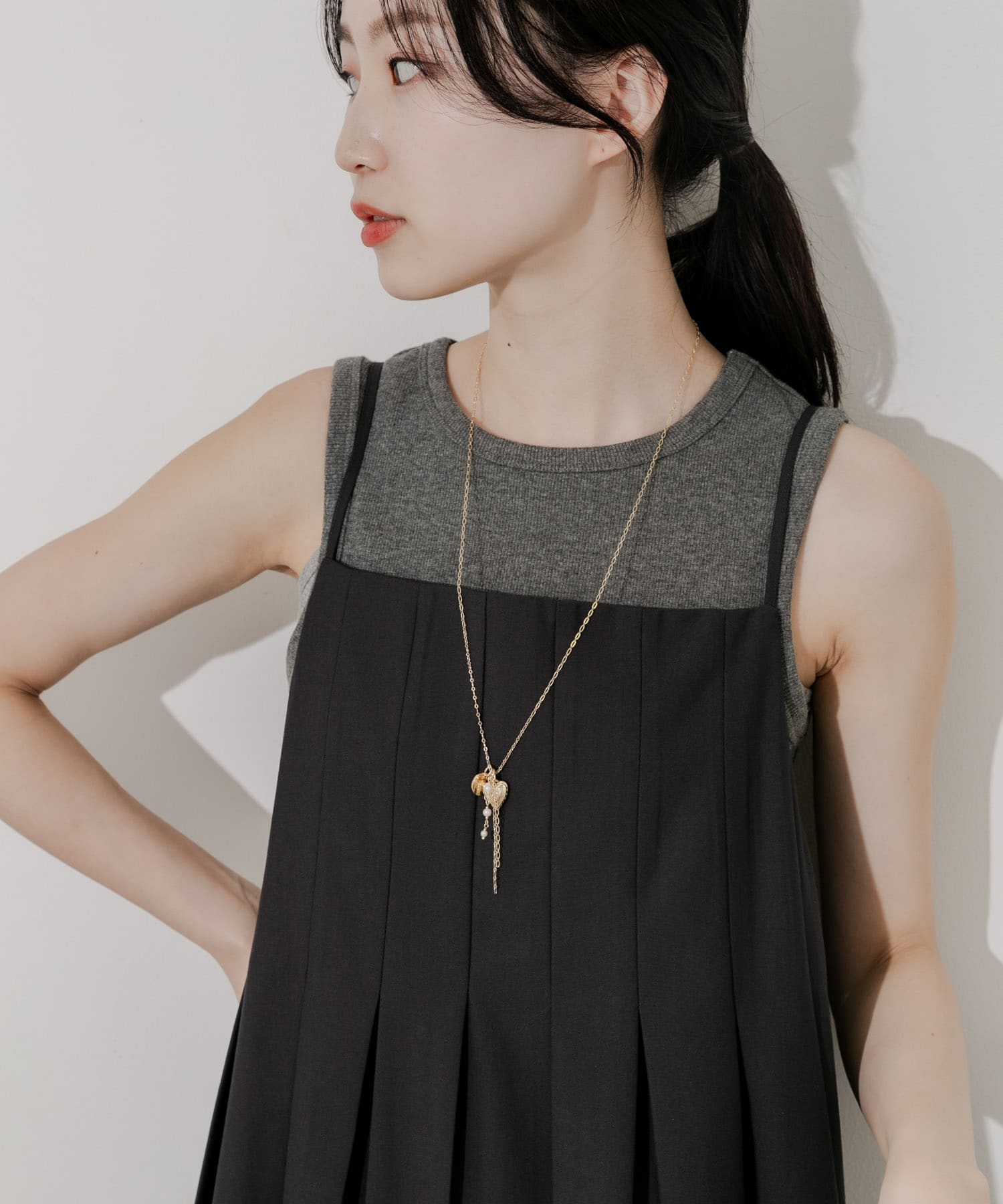 パールモチーフマルチWAYスライドネックレス GLD -