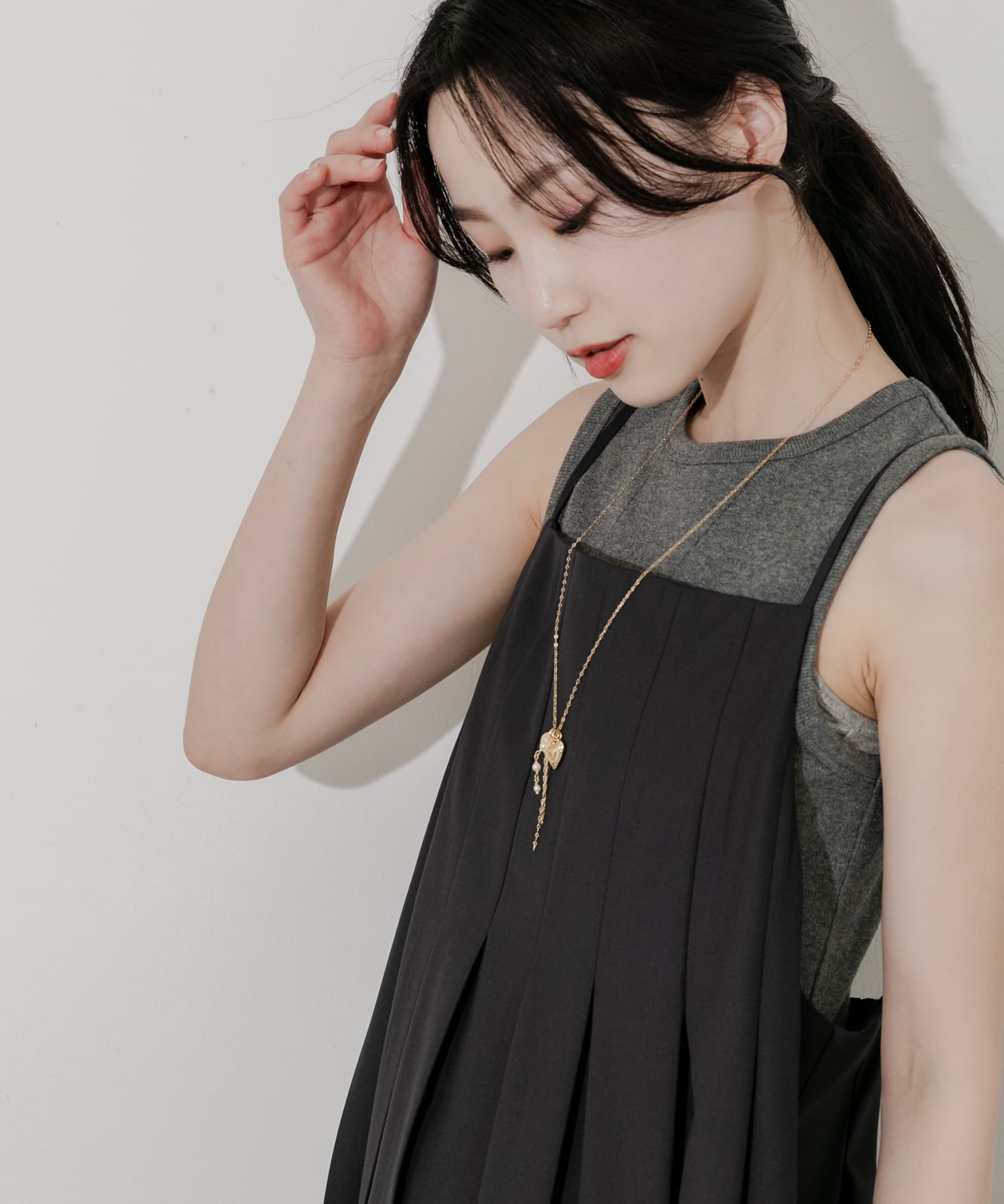 パールモチーフマルチWAYスライドネックレス GLD -