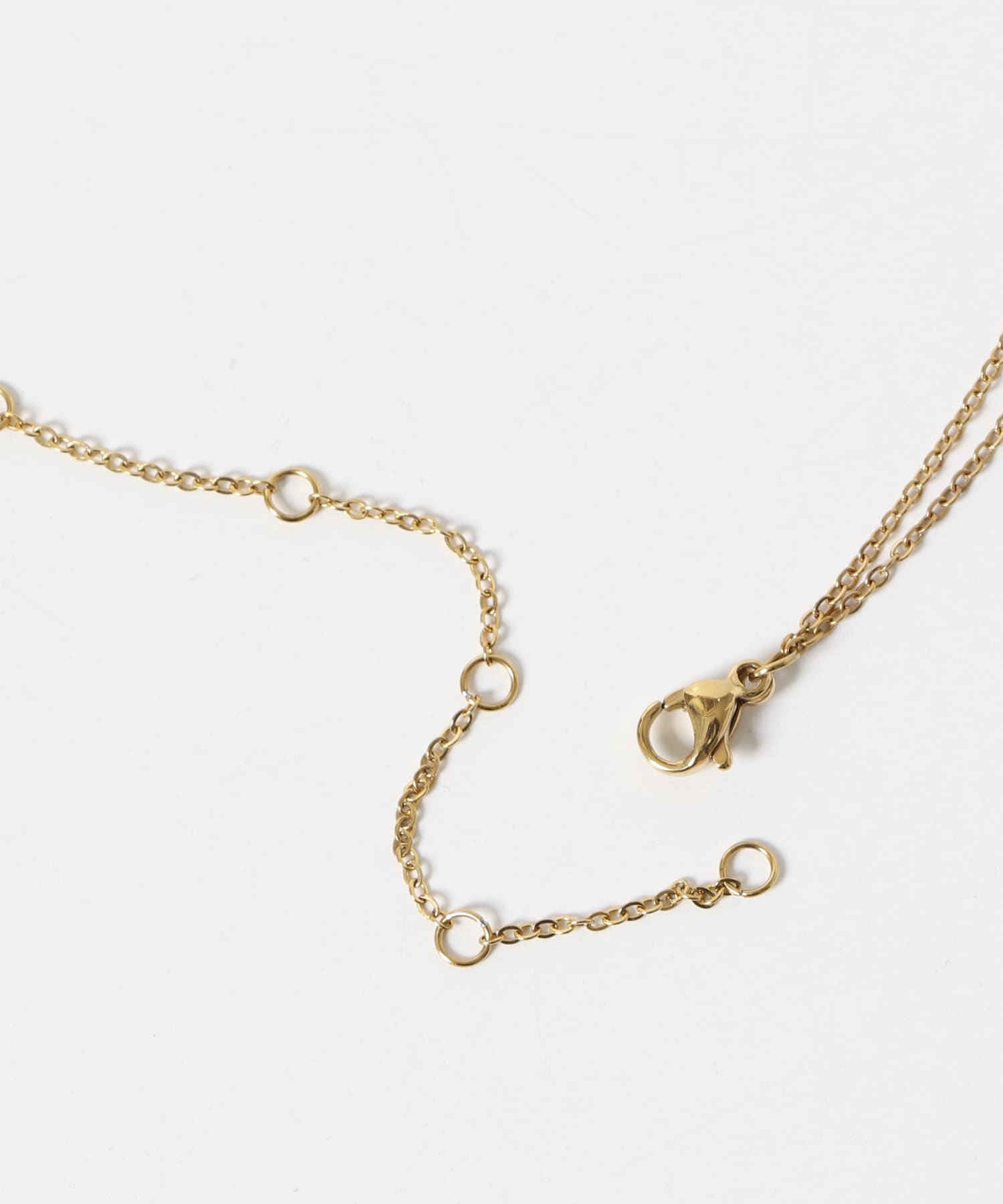 ステンレストップダブルチェーンネックレス(- GLD