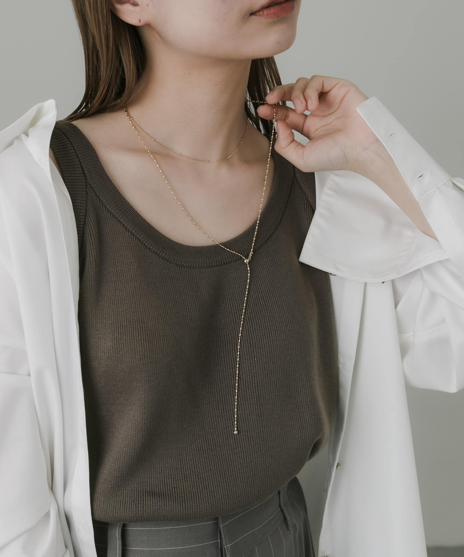 ショートロングチェーン2セットネックレス GLD -