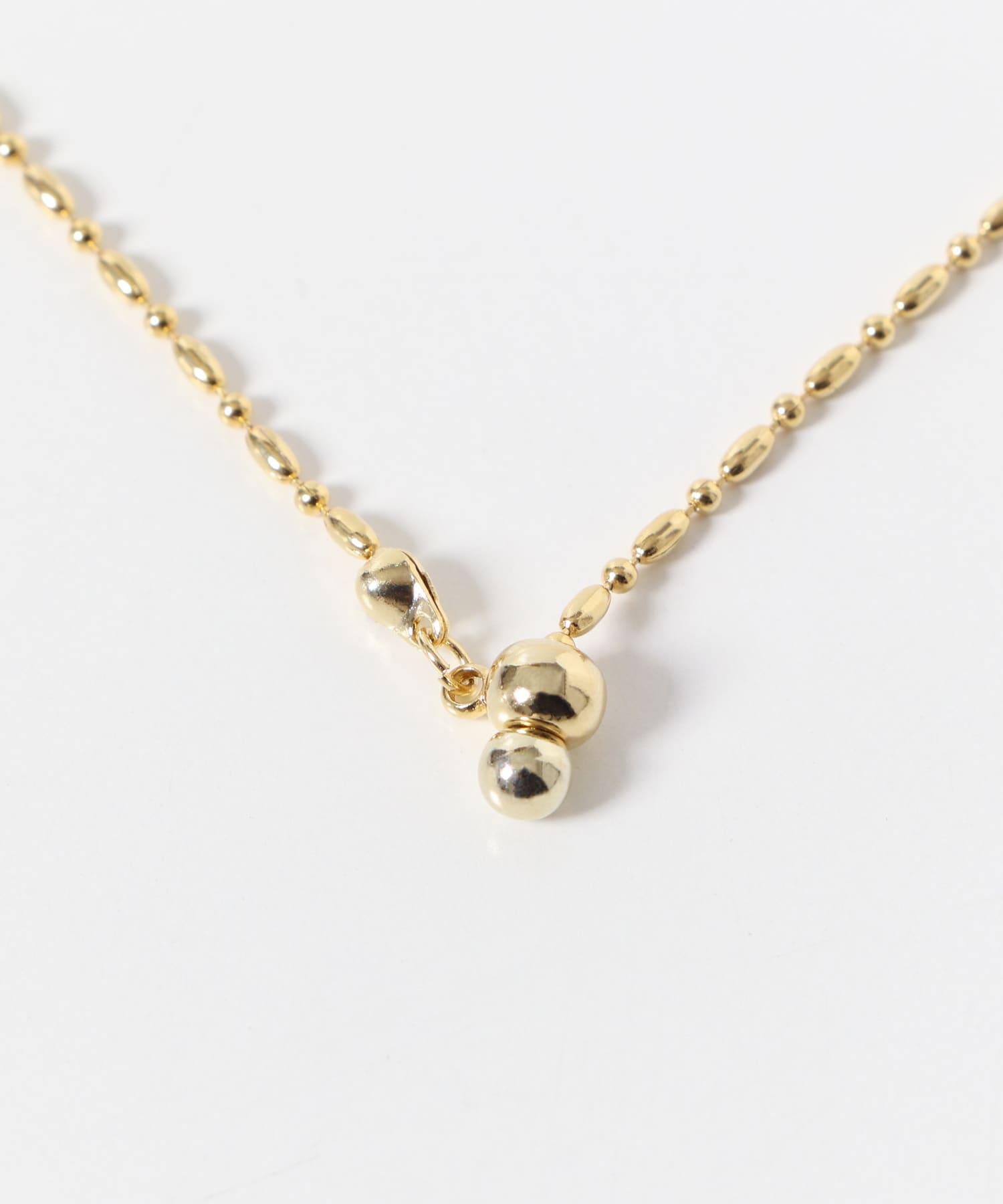 ショートロングチェーン2セットネックレス GLD -