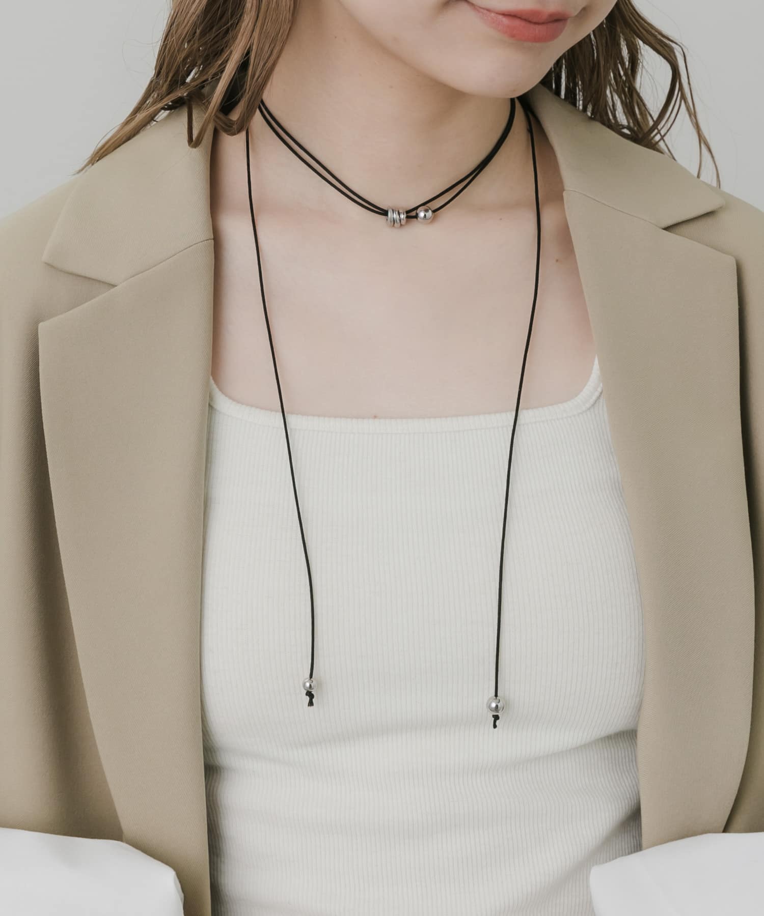 ボールマルチWAYチョーカーネックレス(- BLK): アクセサリー｜URBAN