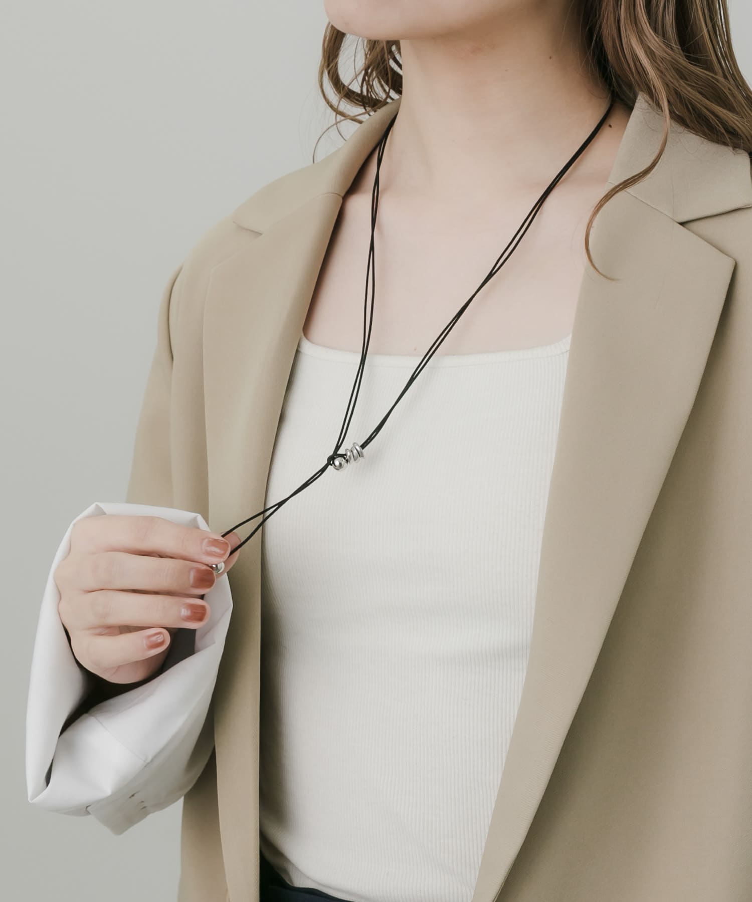 argue ネックレスとリブニット argue ネックレスとリブニット argue ネックレスとリブニット argue