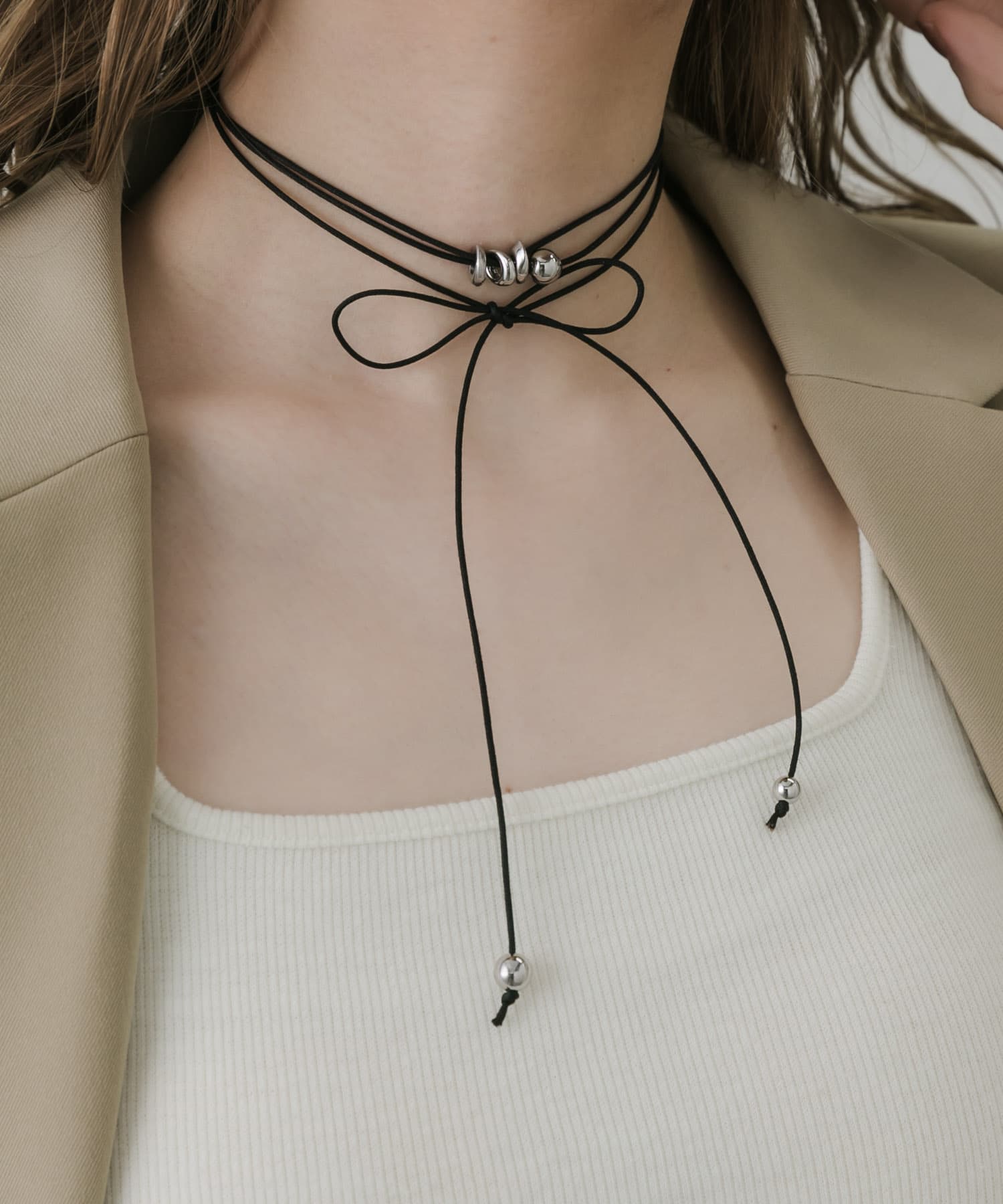 ボールマルチWAYチョーカーネックレス(- BLK): アクセサリー｜URBAN