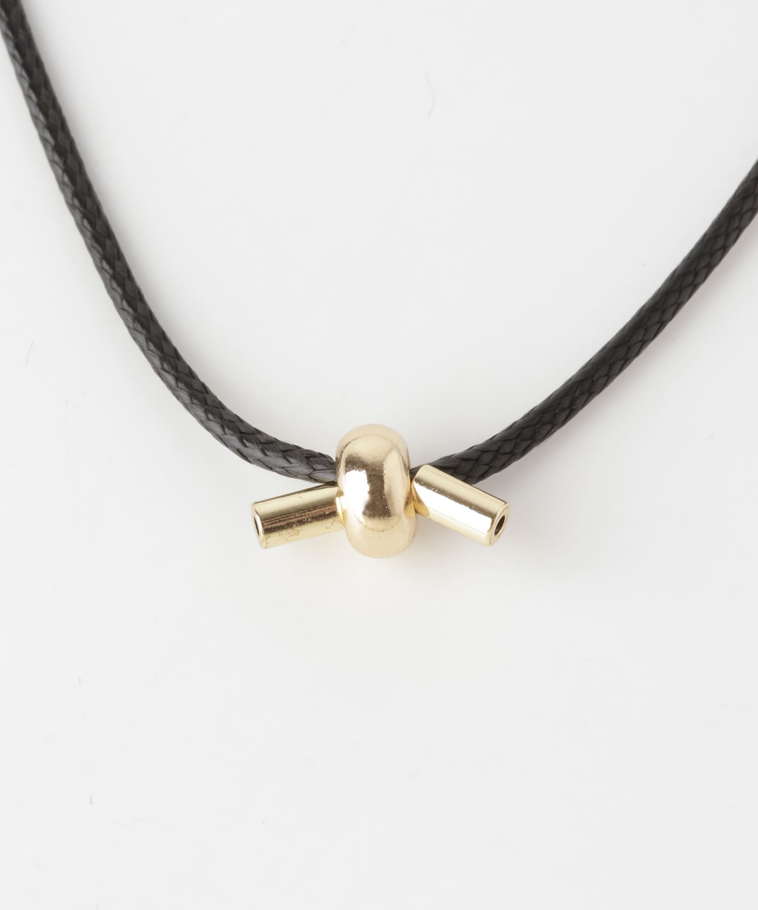シンプルトップスライドチョーカーネックレス GLD/BLK -