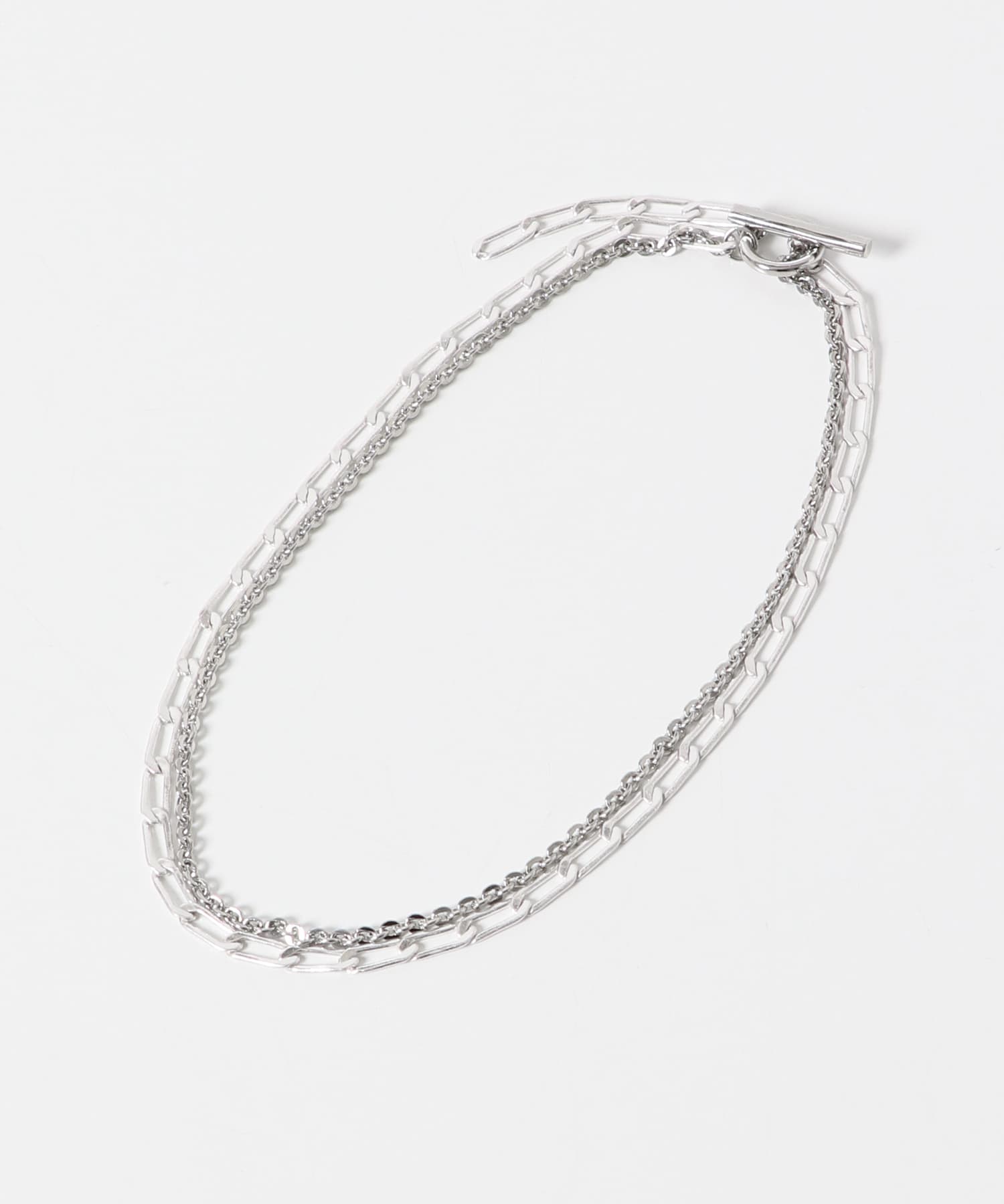 チェーンレイヤードマンテルネックレス SLV -