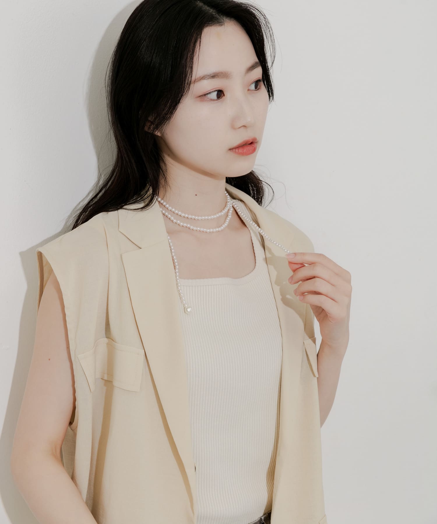 鑑定済 美品 パールネックレス GEM SCIENCE LABORATORY ANEMONE】貝パールネックレス：5mm