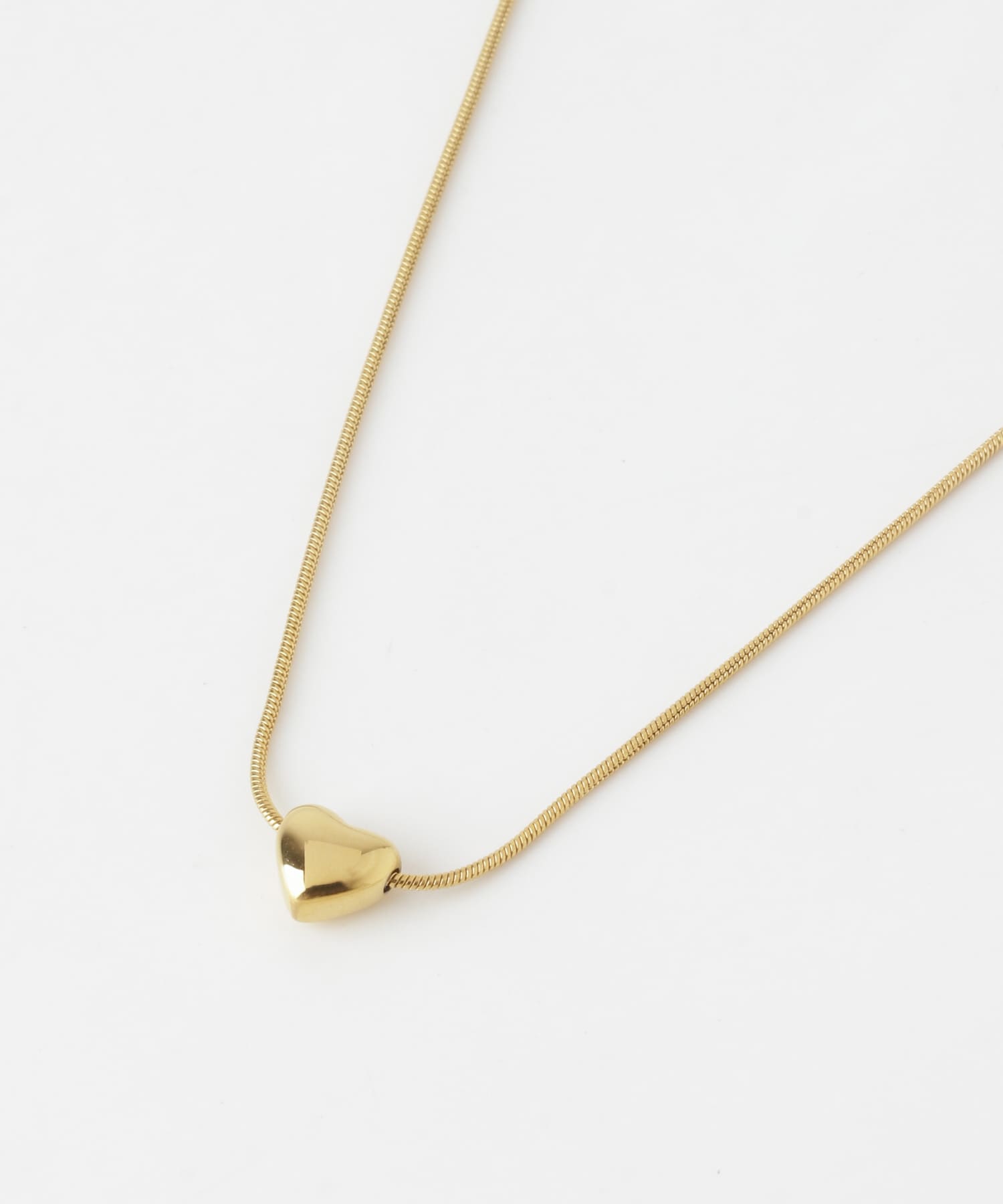 ステンレスハートトップネックレス GLD -