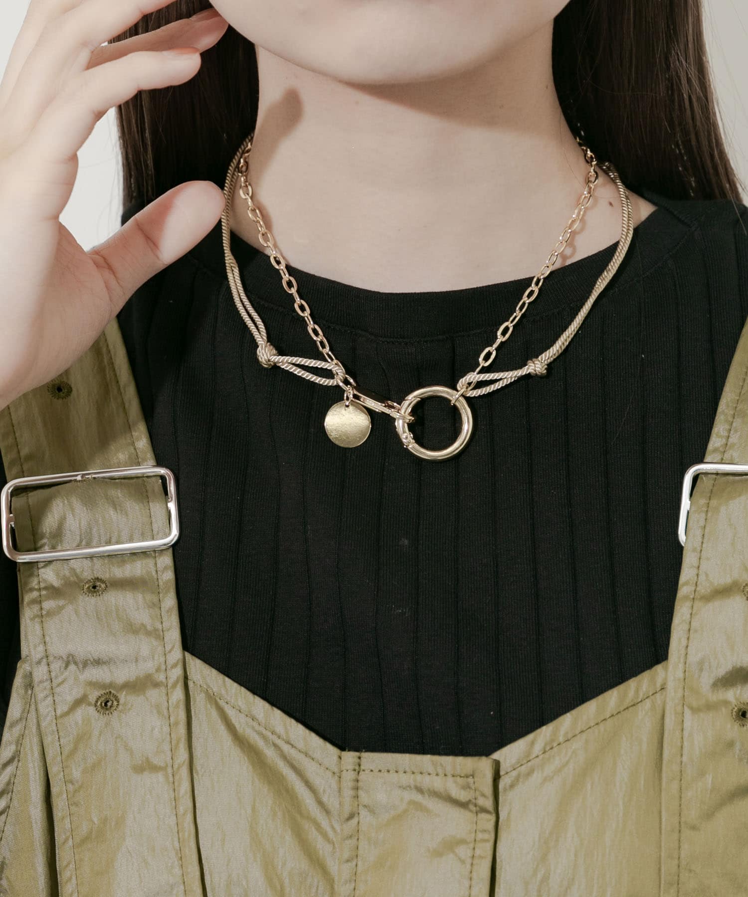 チェーンロープコンビネックレス