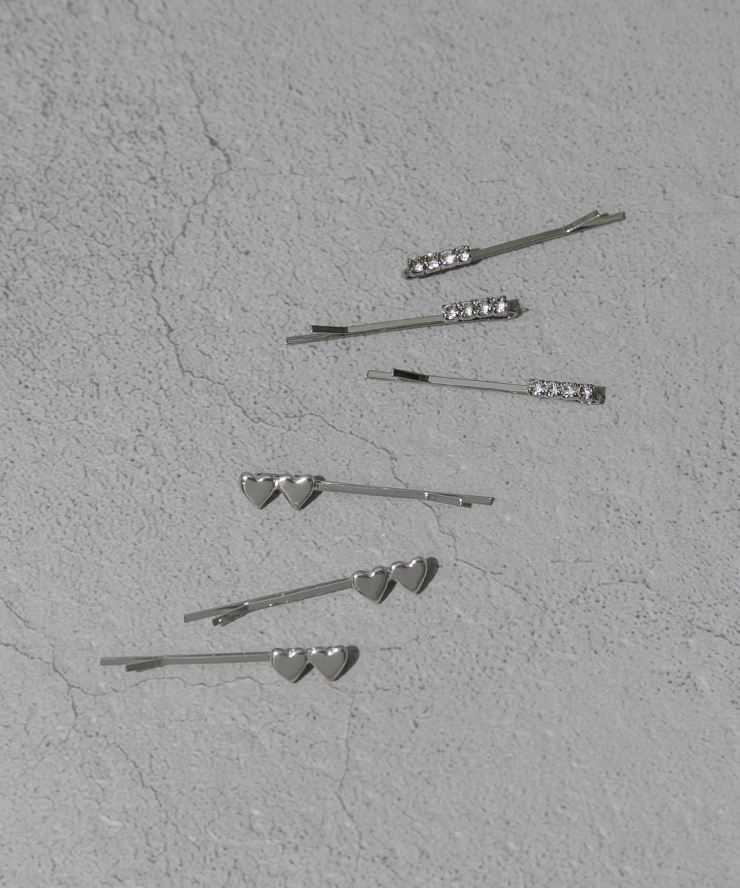 ハートビジューマルチヘアピン