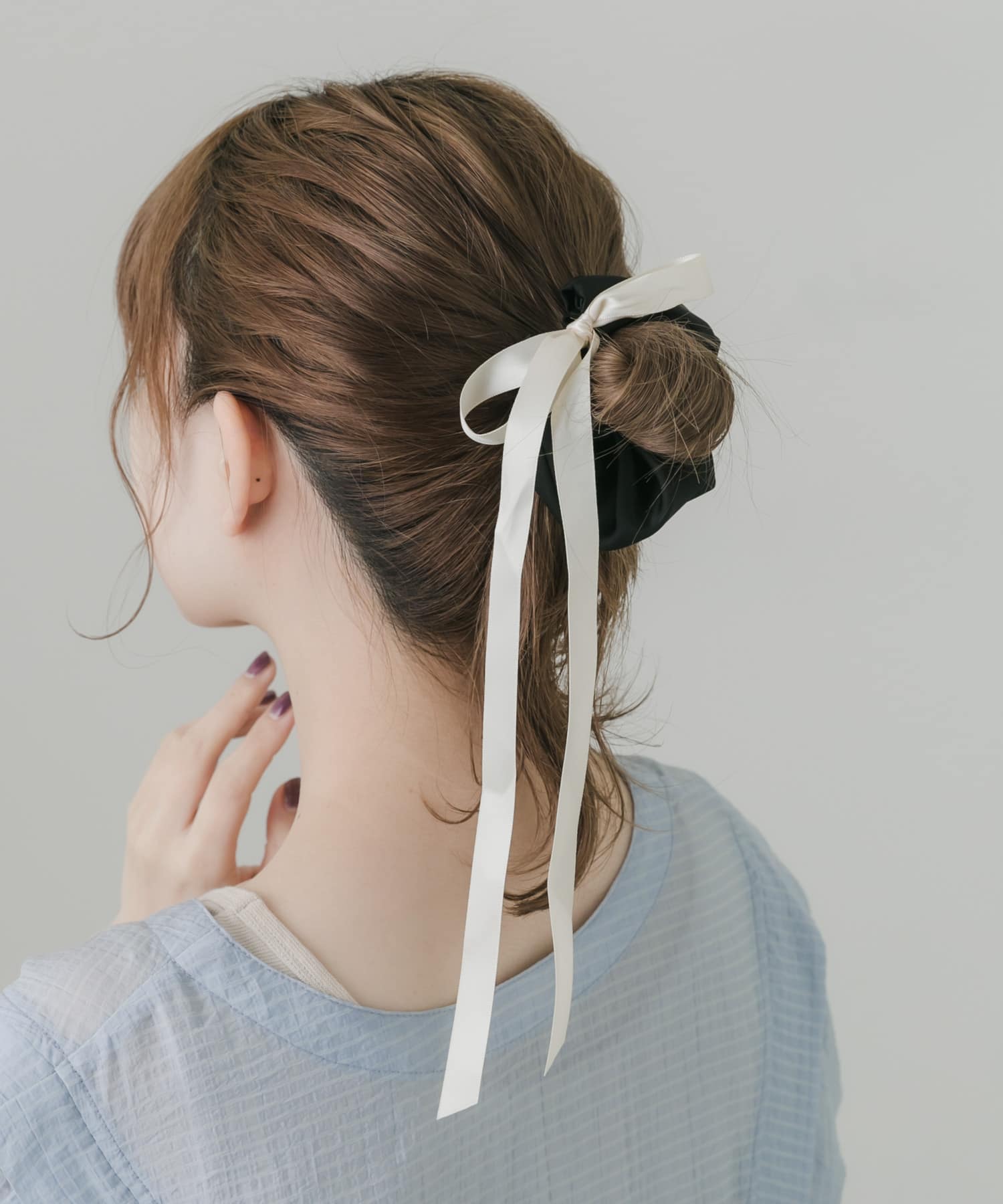 マルチWAYバイカラーヘアリボン