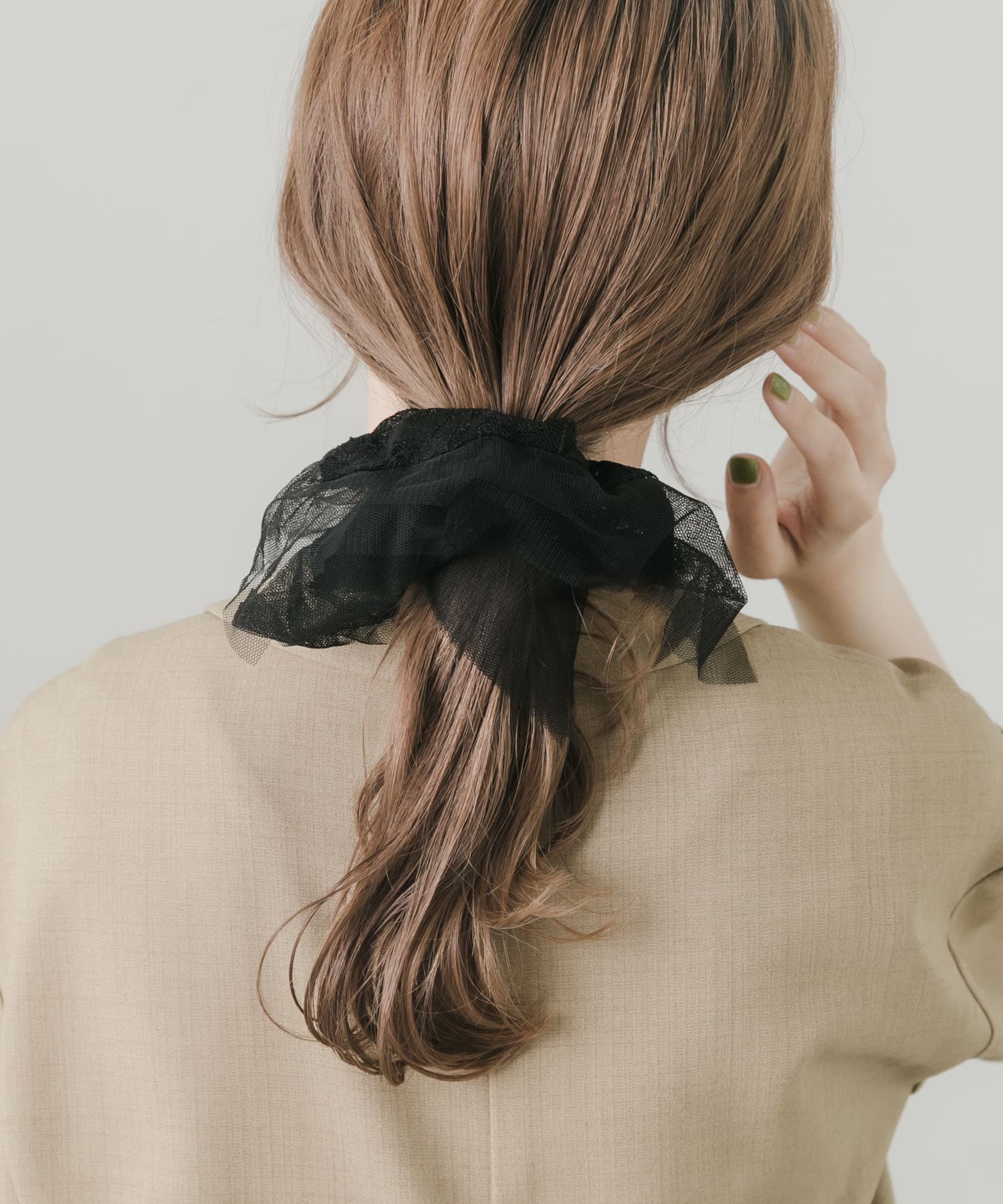 チュールレーススクエアシュシュ