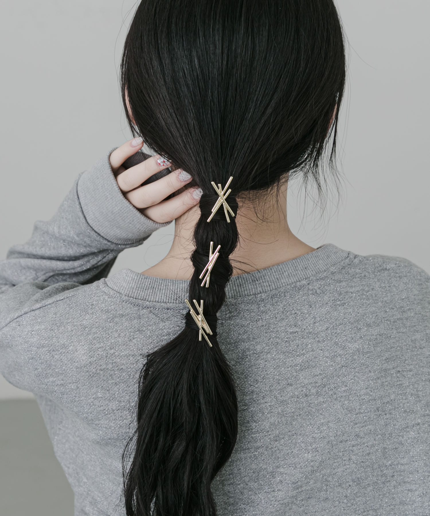 メタルクロス3セットヘアカフ GLD -