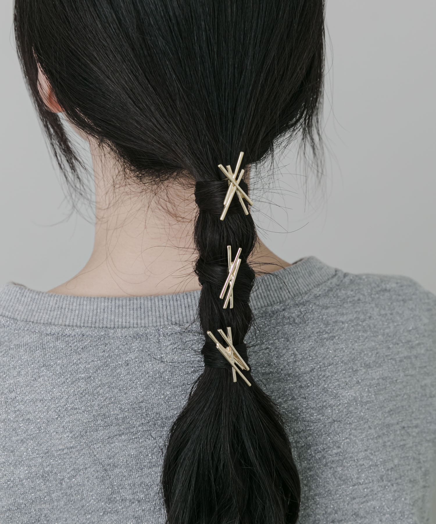 メタルクロス3セットヘアカフ GLD -