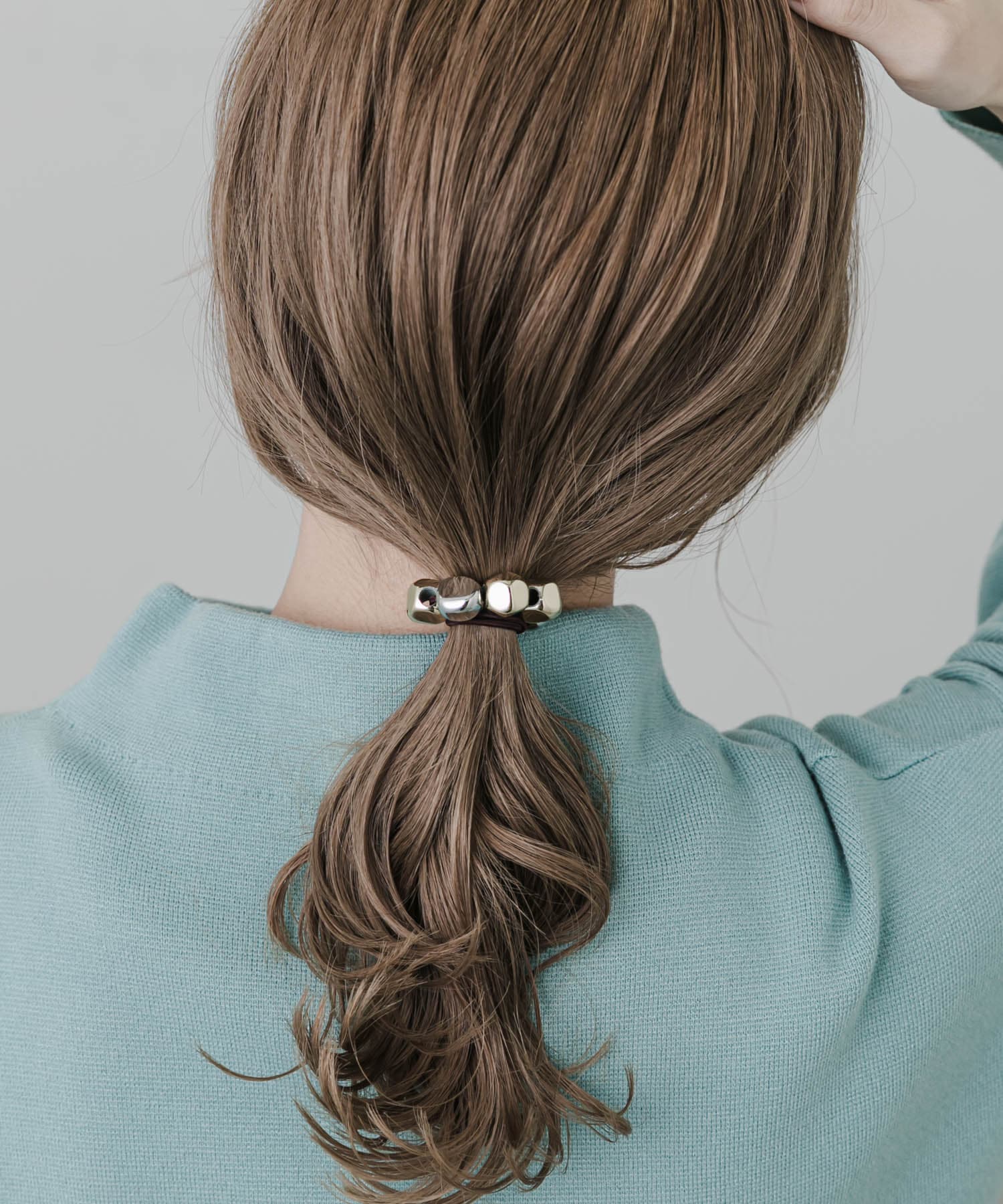 コンビメッキメタルボールヘアゴム GLD/SLV -