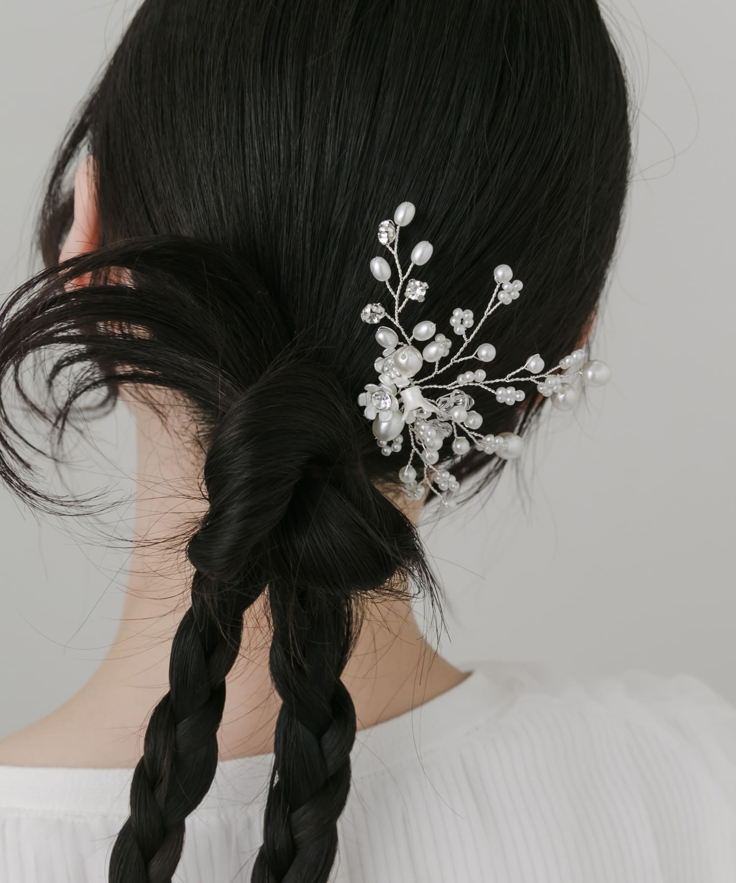 『WEB/一部店舗限定』パールフラワードレスピン WHT -