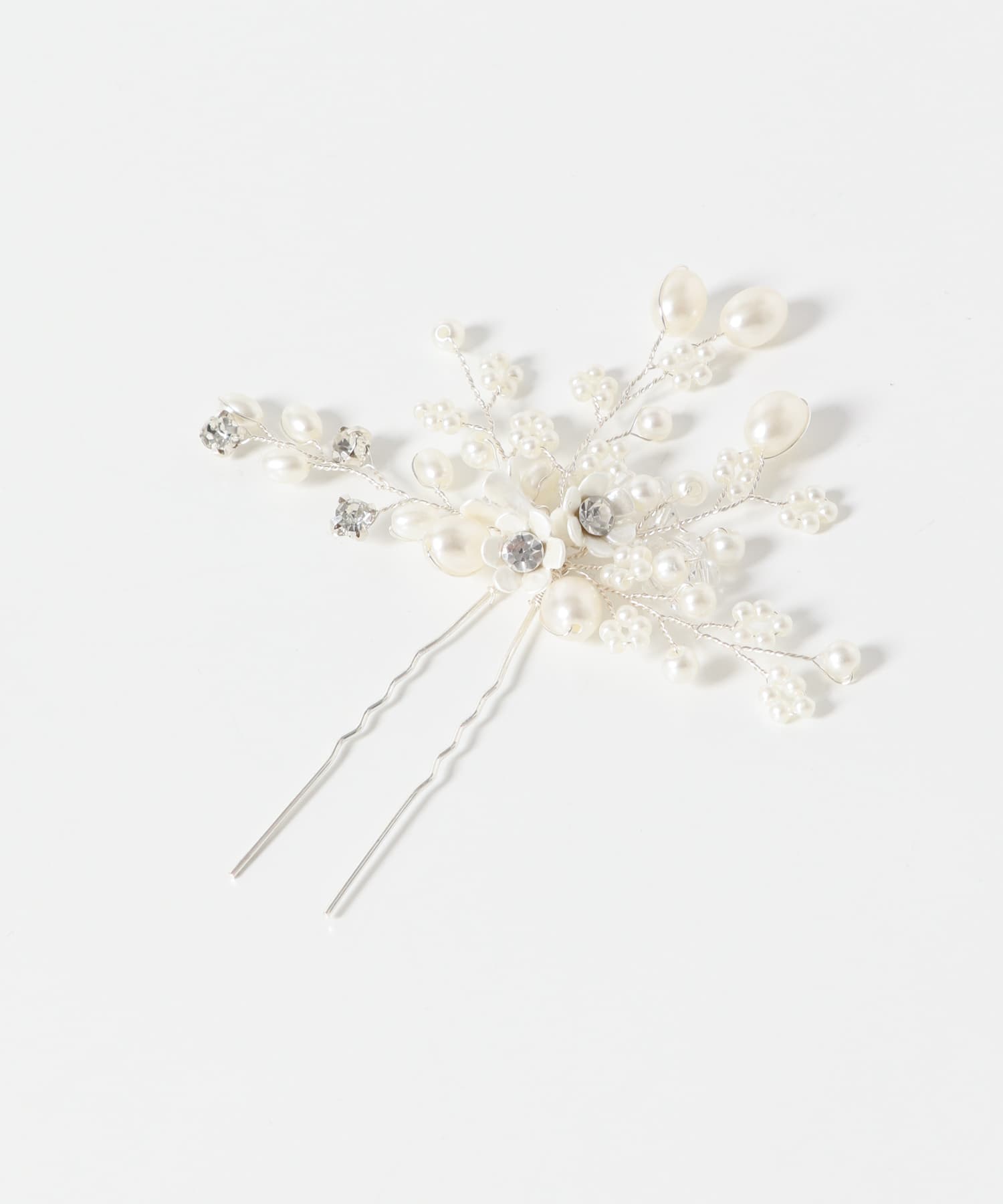『WEB/一部店舗限定』パールフラワードレスピン WHT -