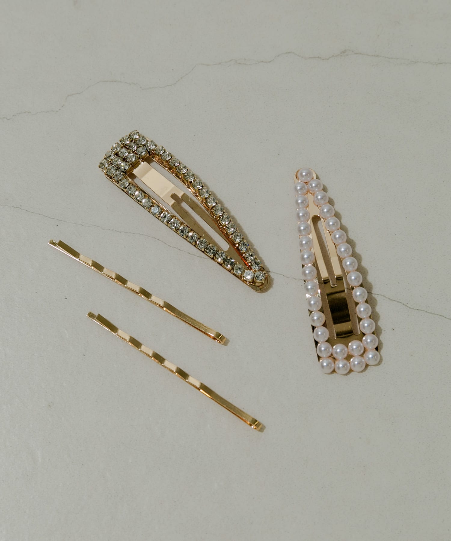 パールビジューランダム4セットピン