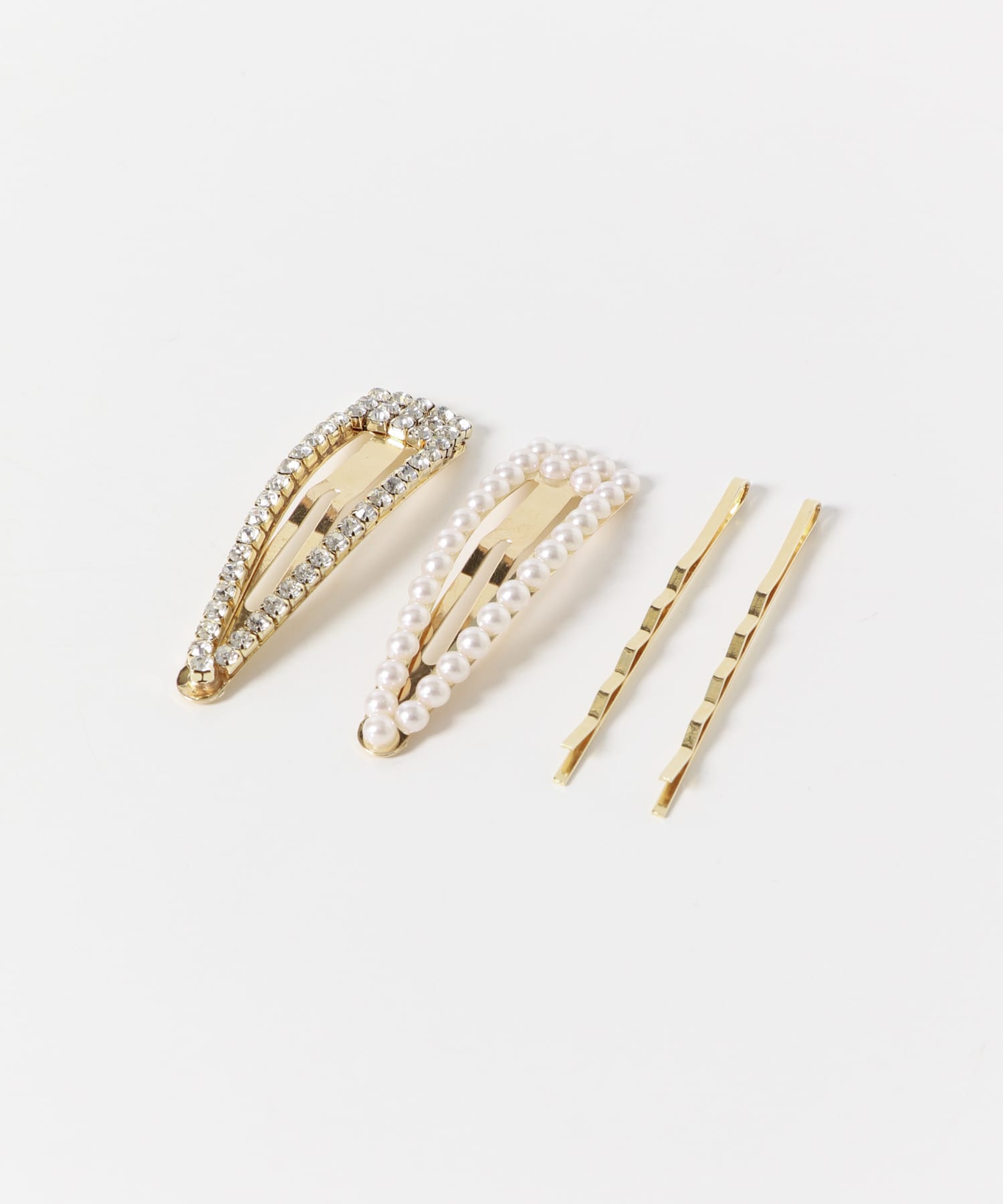 パールビジューランダム4セットピン GLD/IVO -