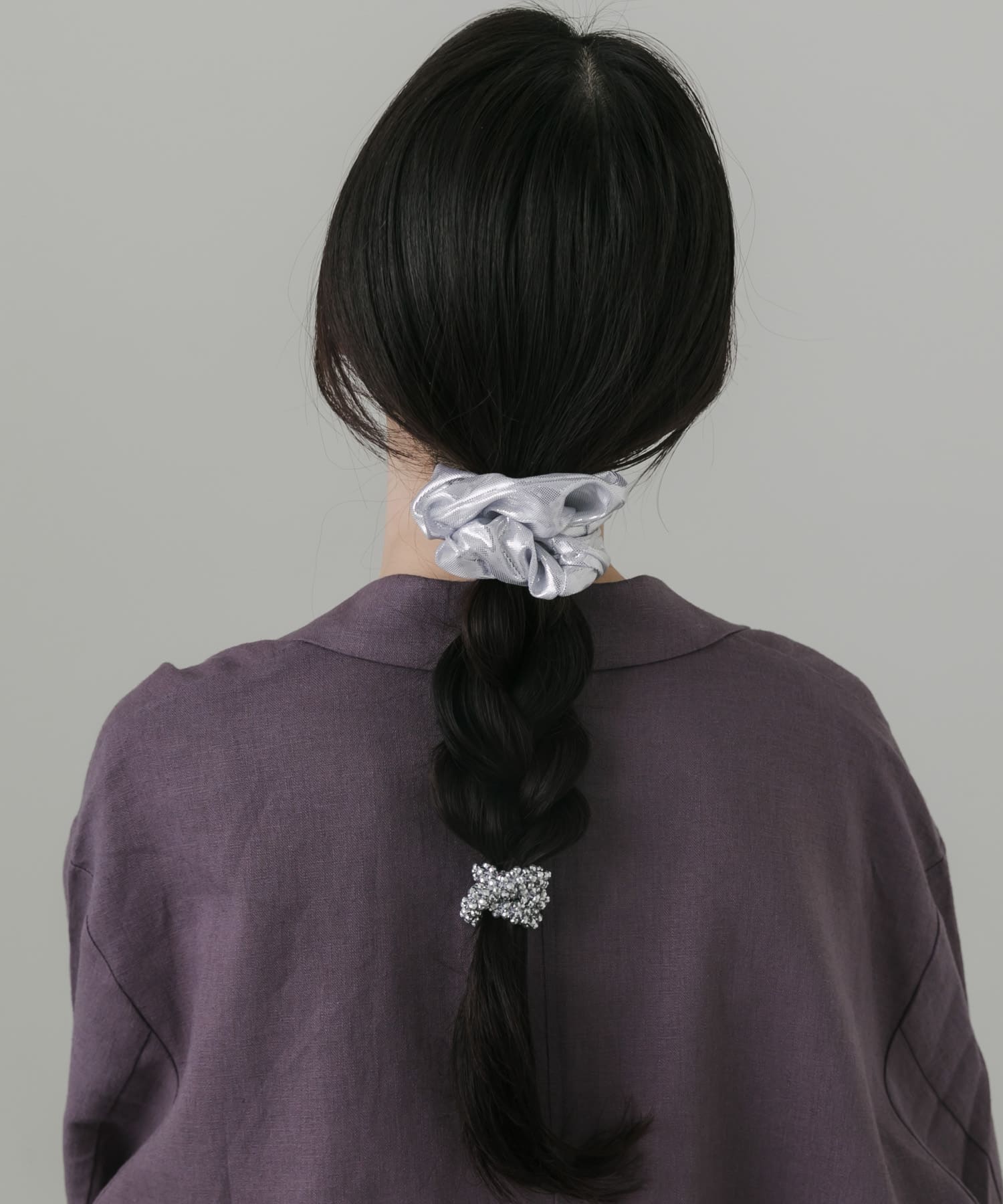 メタリック2セットヘアゴム SLV -