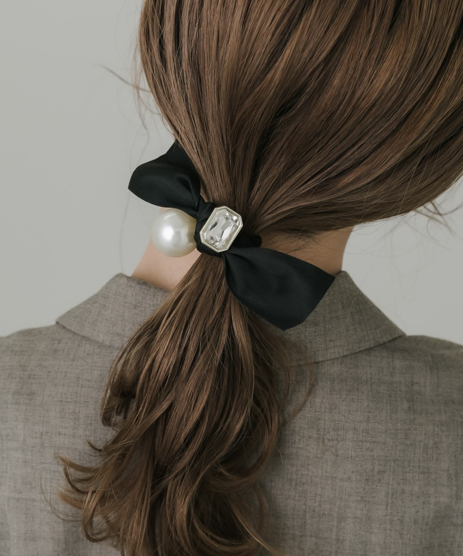 パールビジューヘアゴム