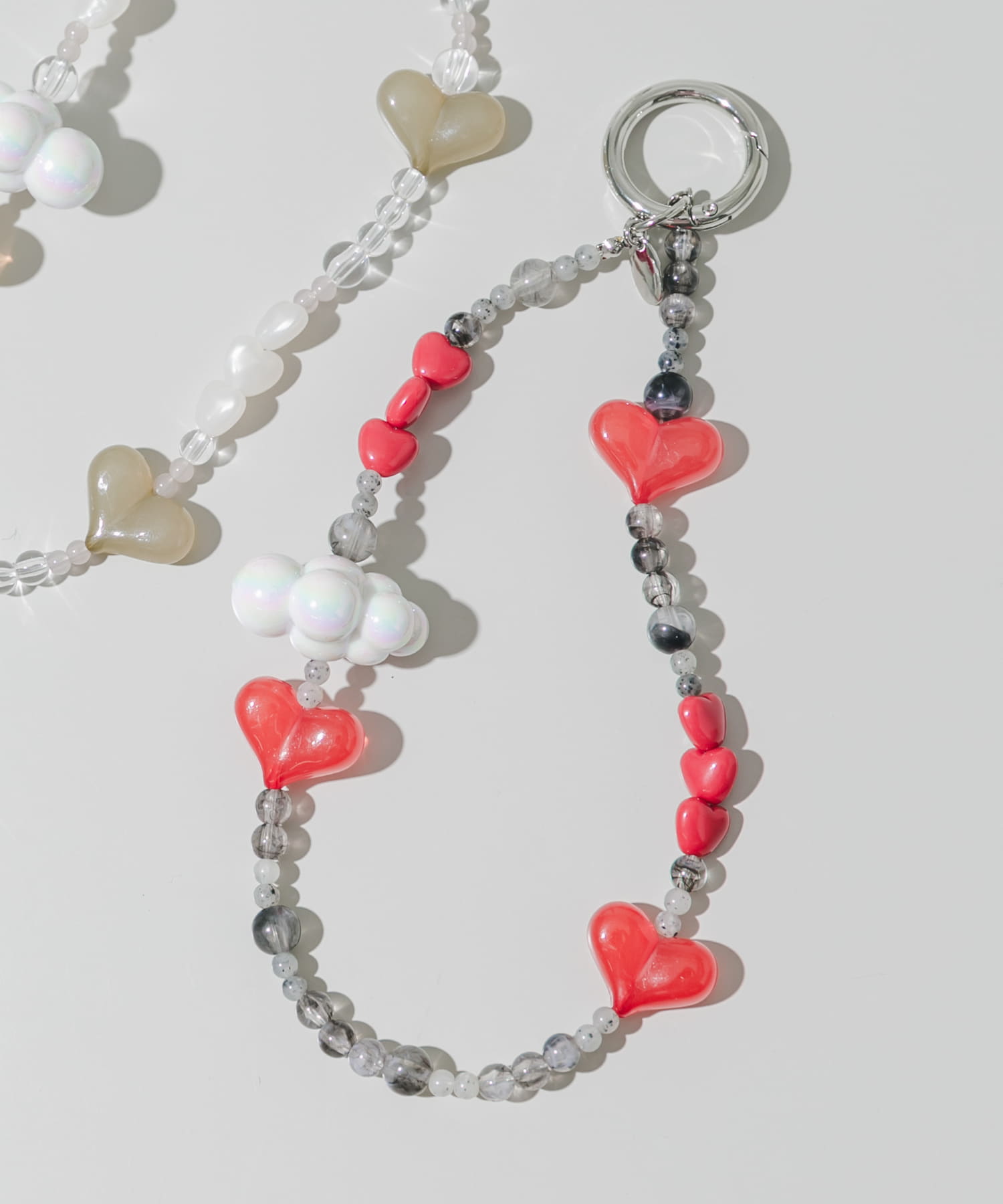 クラウドハートループキーチェーン RED/BLK -