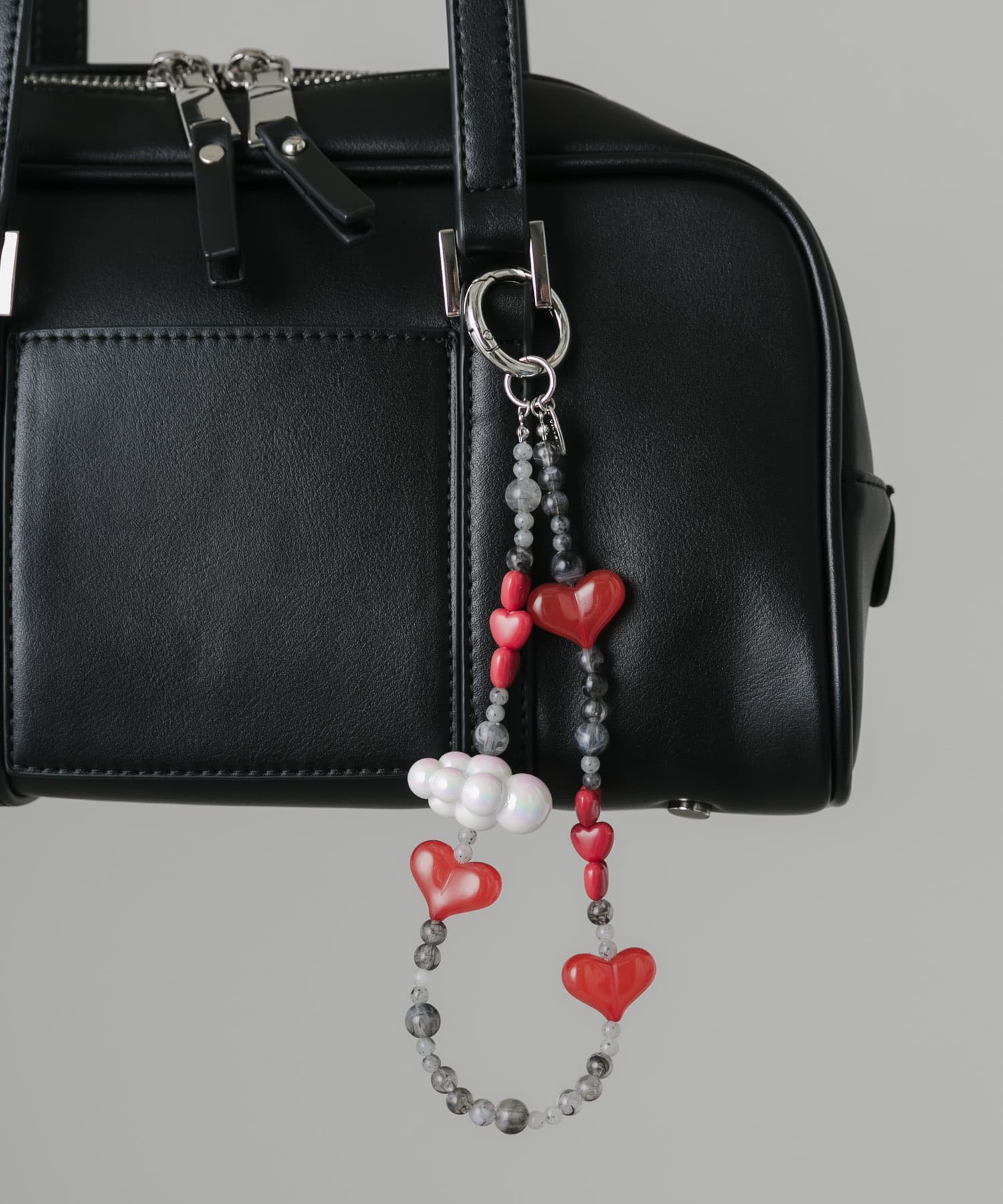 クラウドハートループキーチェーン RED/BLK -