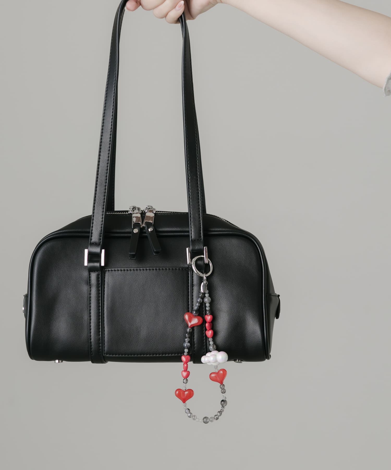 クラウドハートループキーチェーン RED/BLK -