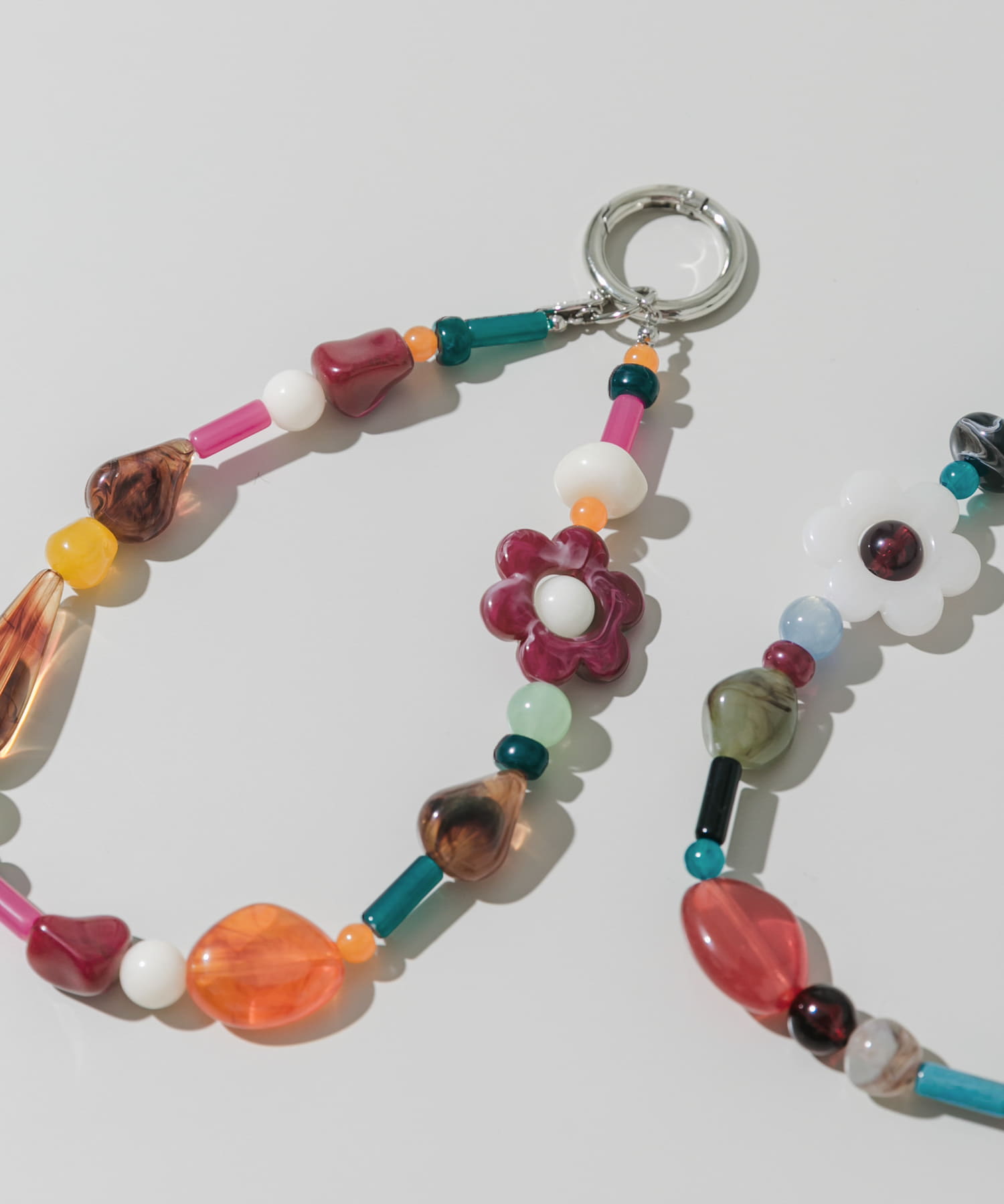 カラフルモチーフループキーチェーン BRN/PPL -