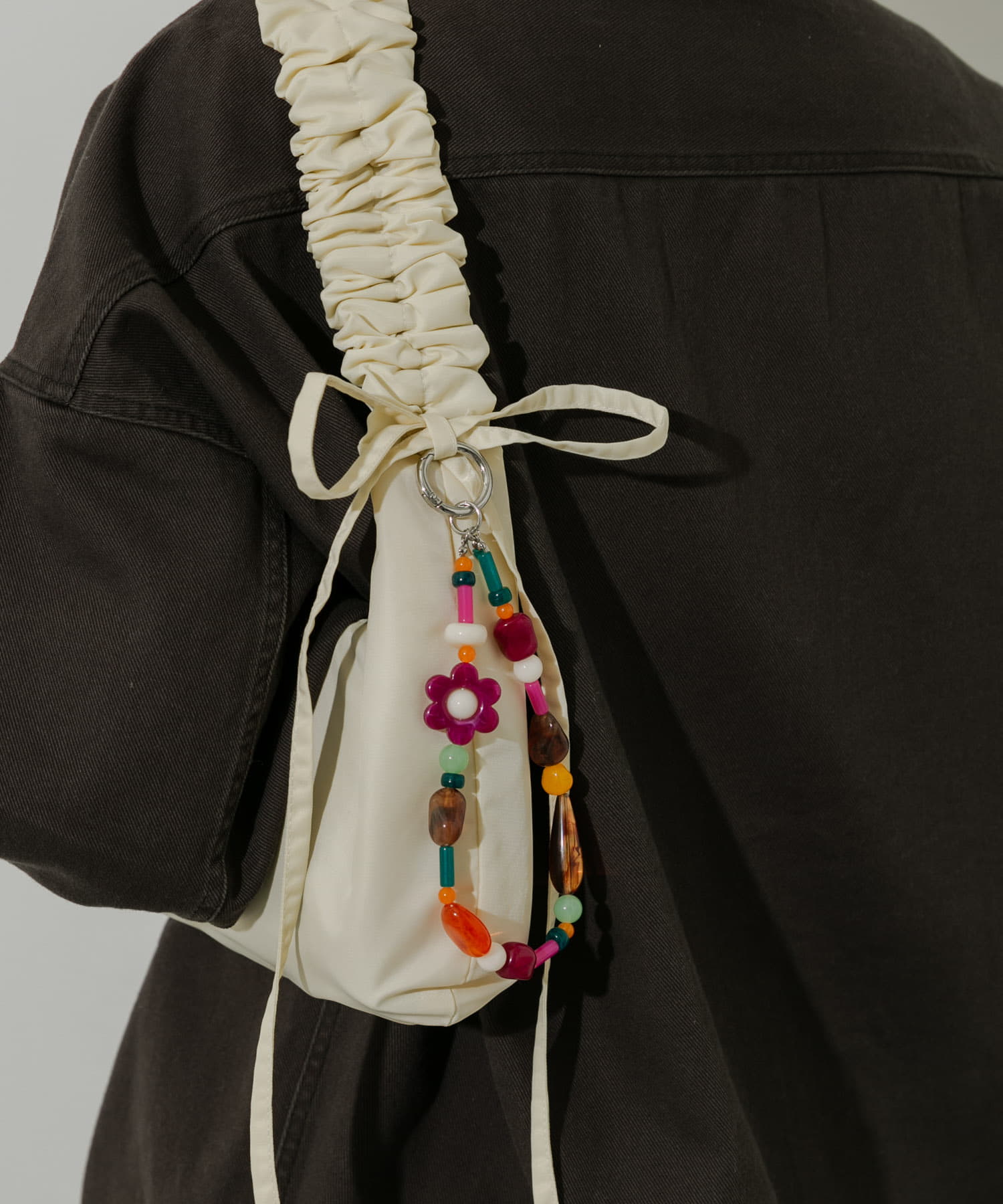 カラフルモチーフループキーチェーン BRN/PPL -