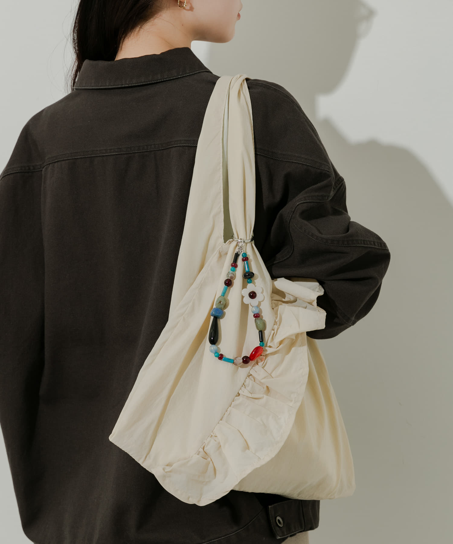 カラフルモチーフループキーチェーン BLK/BLU -