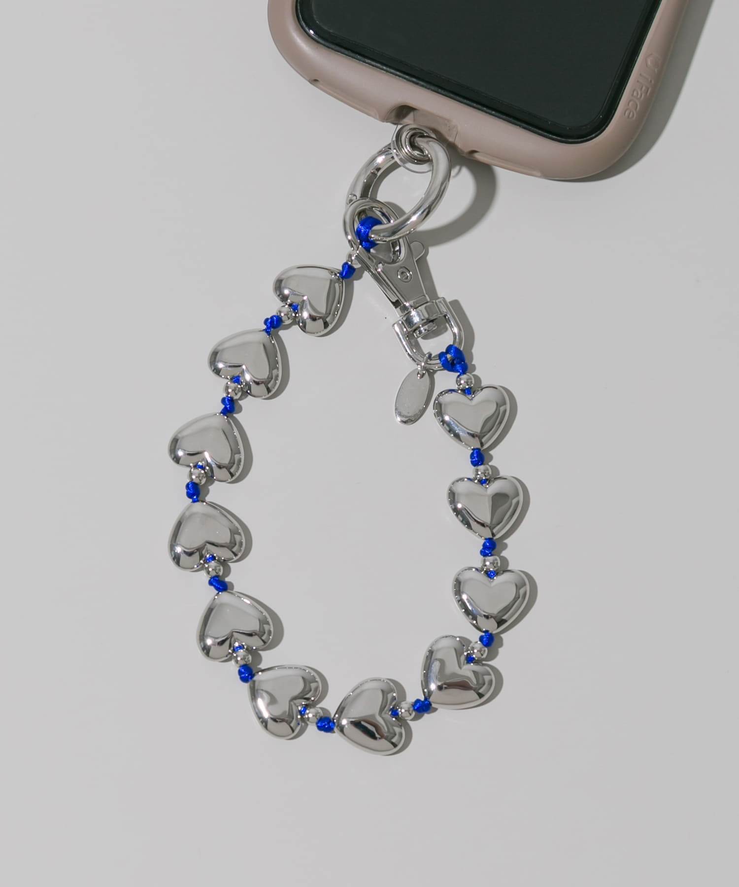 メタルハートキーチェーン SLV/BLU -