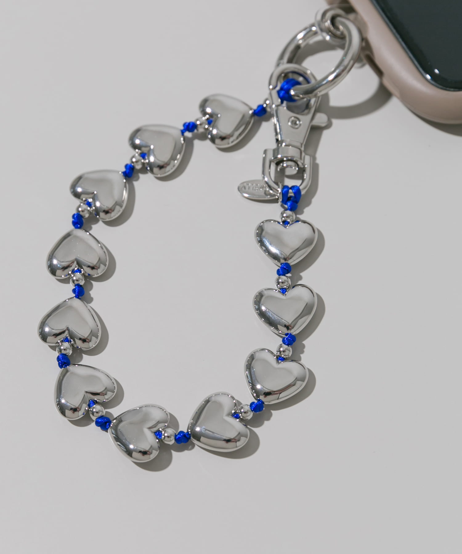 メタルハートキーチェーン SLV/BLU -