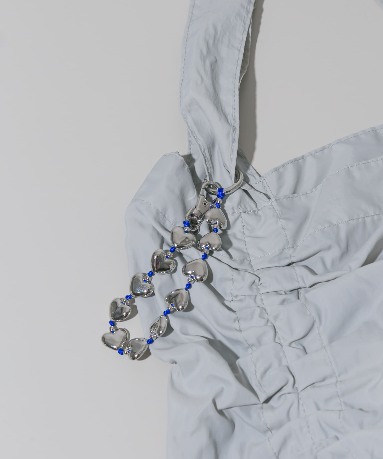 メタルハートキーチェーン SLV/BLU -