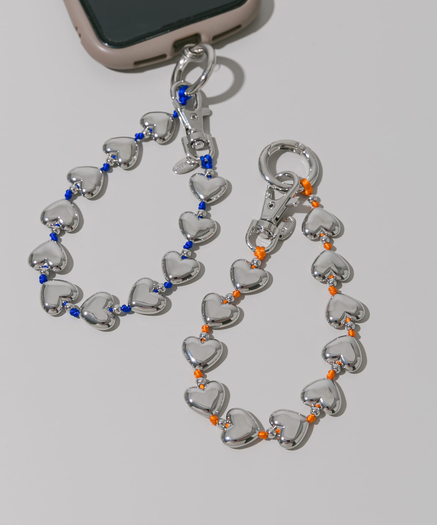 メタルハートキーチェーン SLV/BLU -