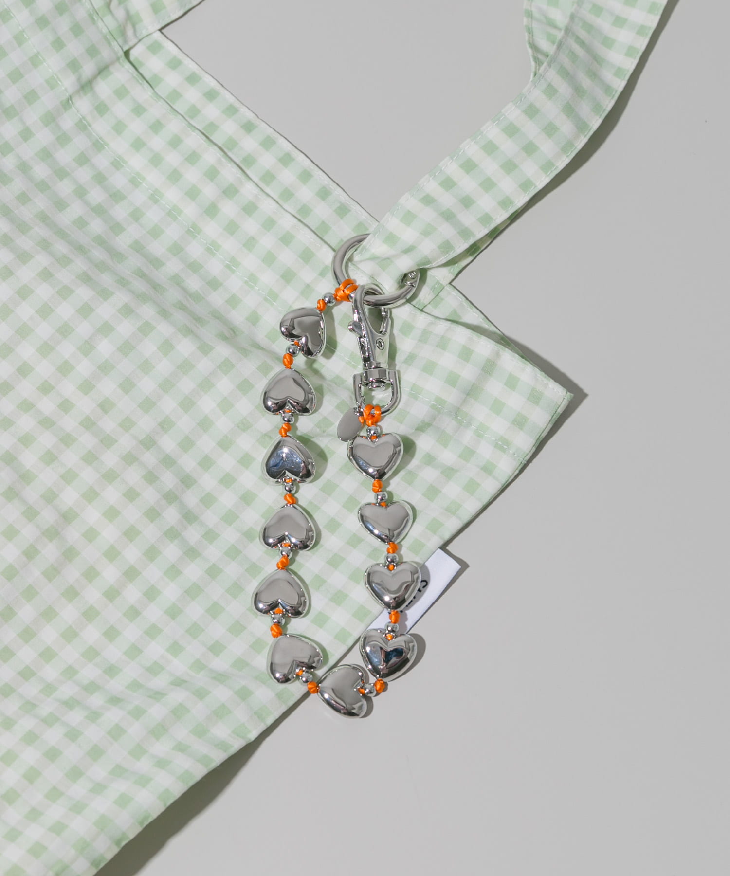 メタルハートキーチェーン SLV/ORG -