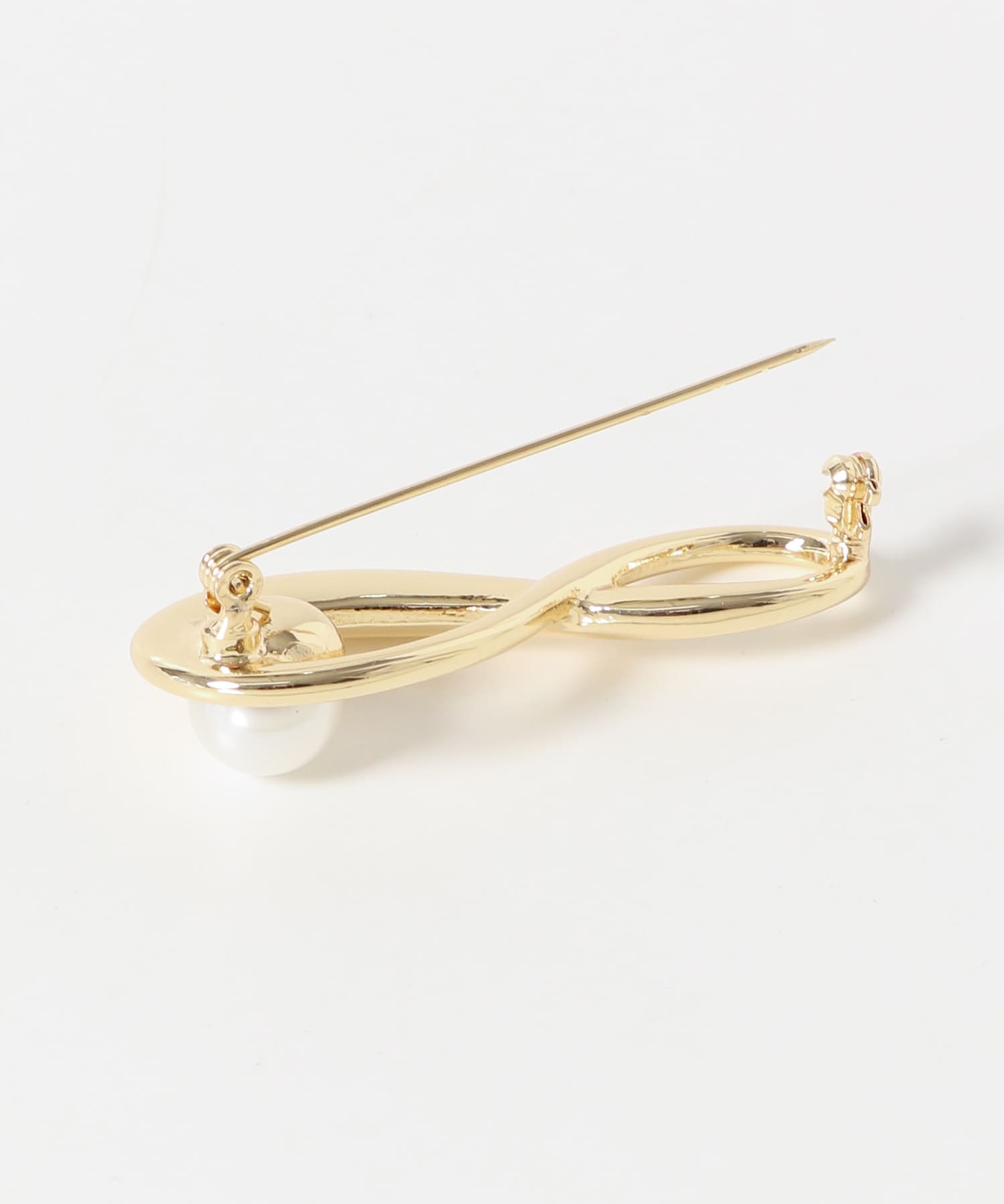 パールツイストブローチ GLD -