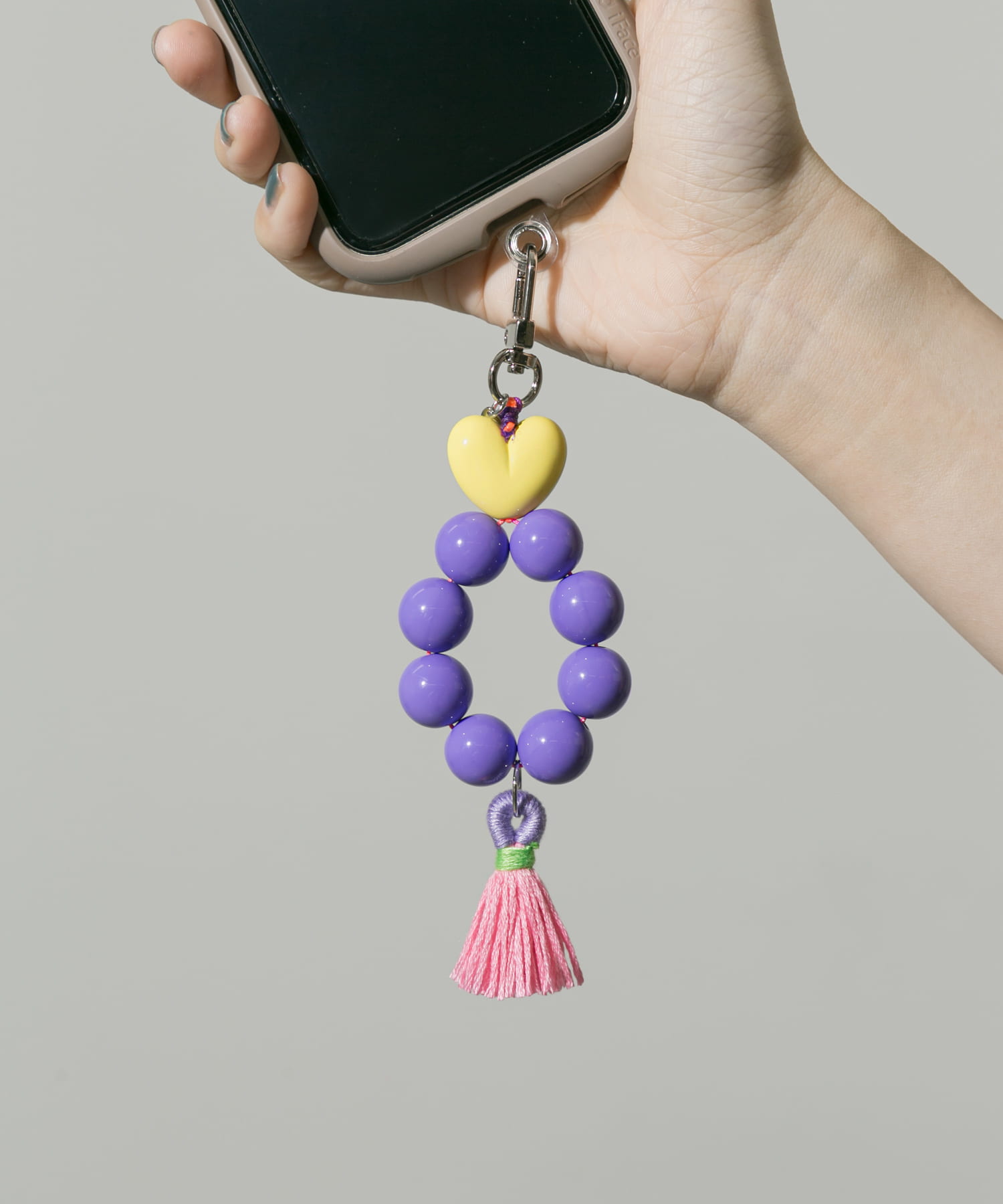 カラーボールタッセルキーチェーン
