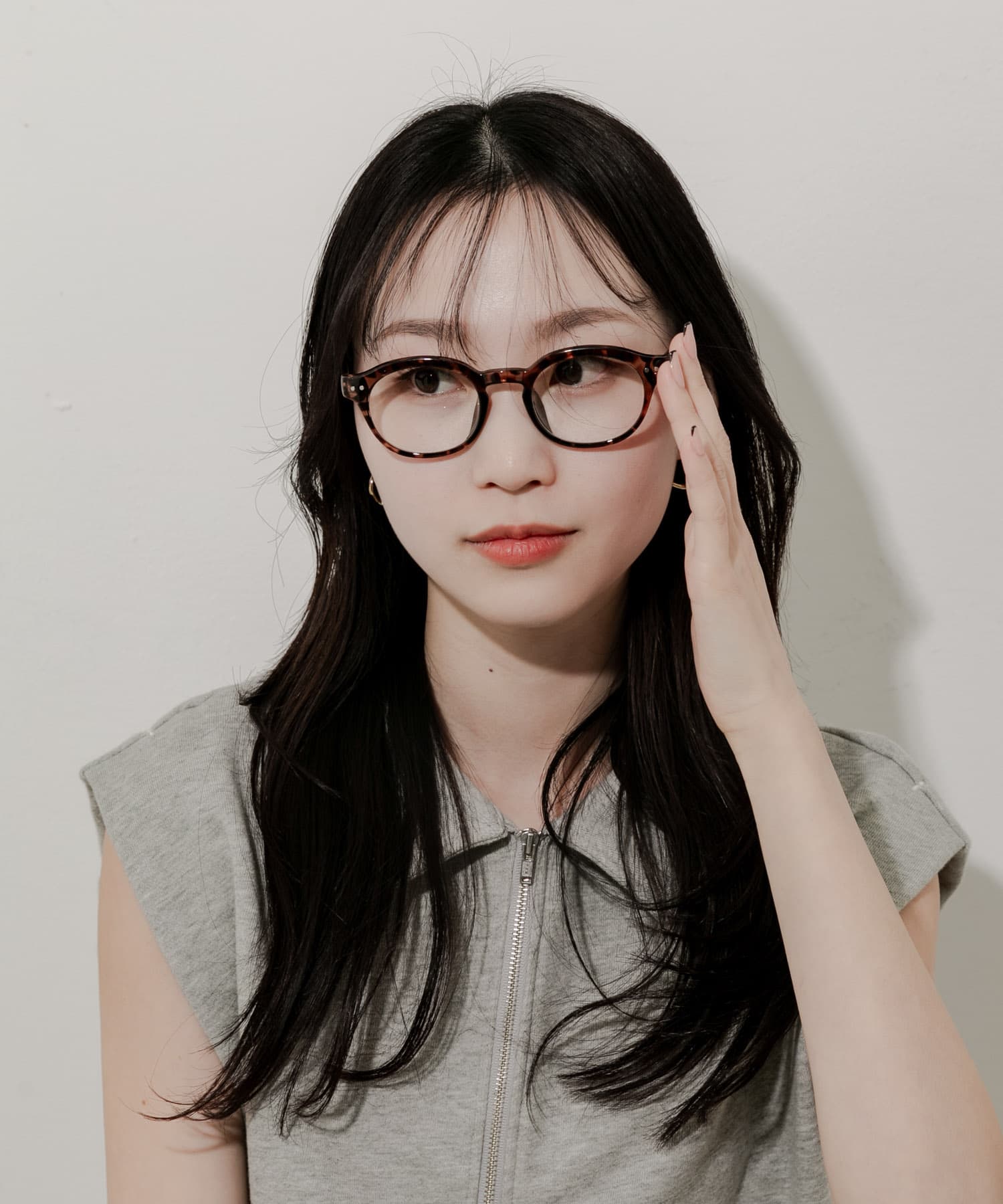 オーバルフレームダテメガネ DEMI -