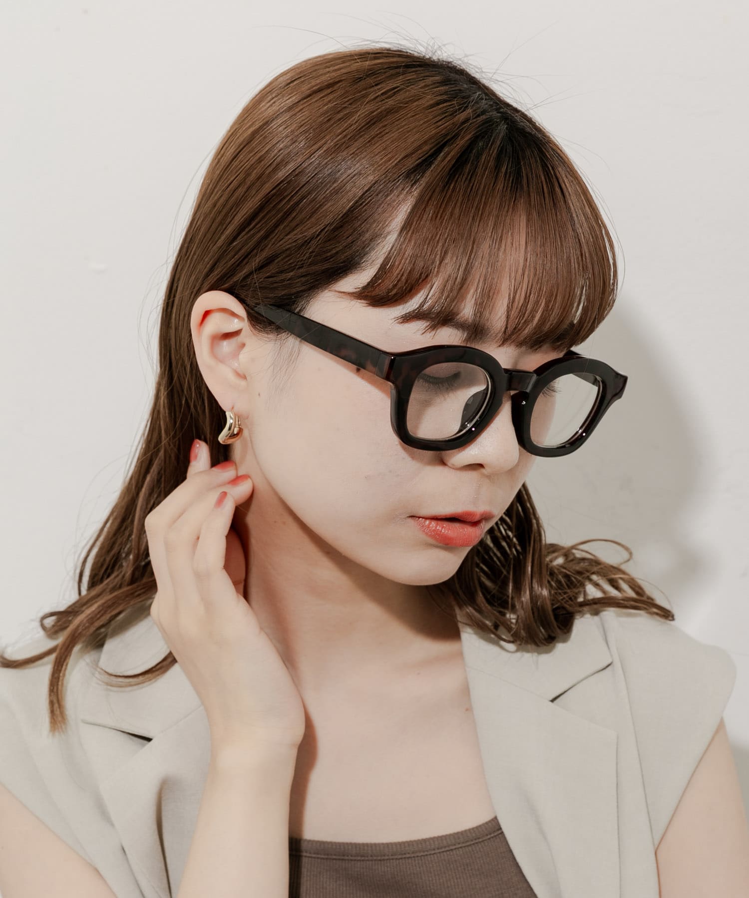 ワイドフレームダテメガネ DEMI -